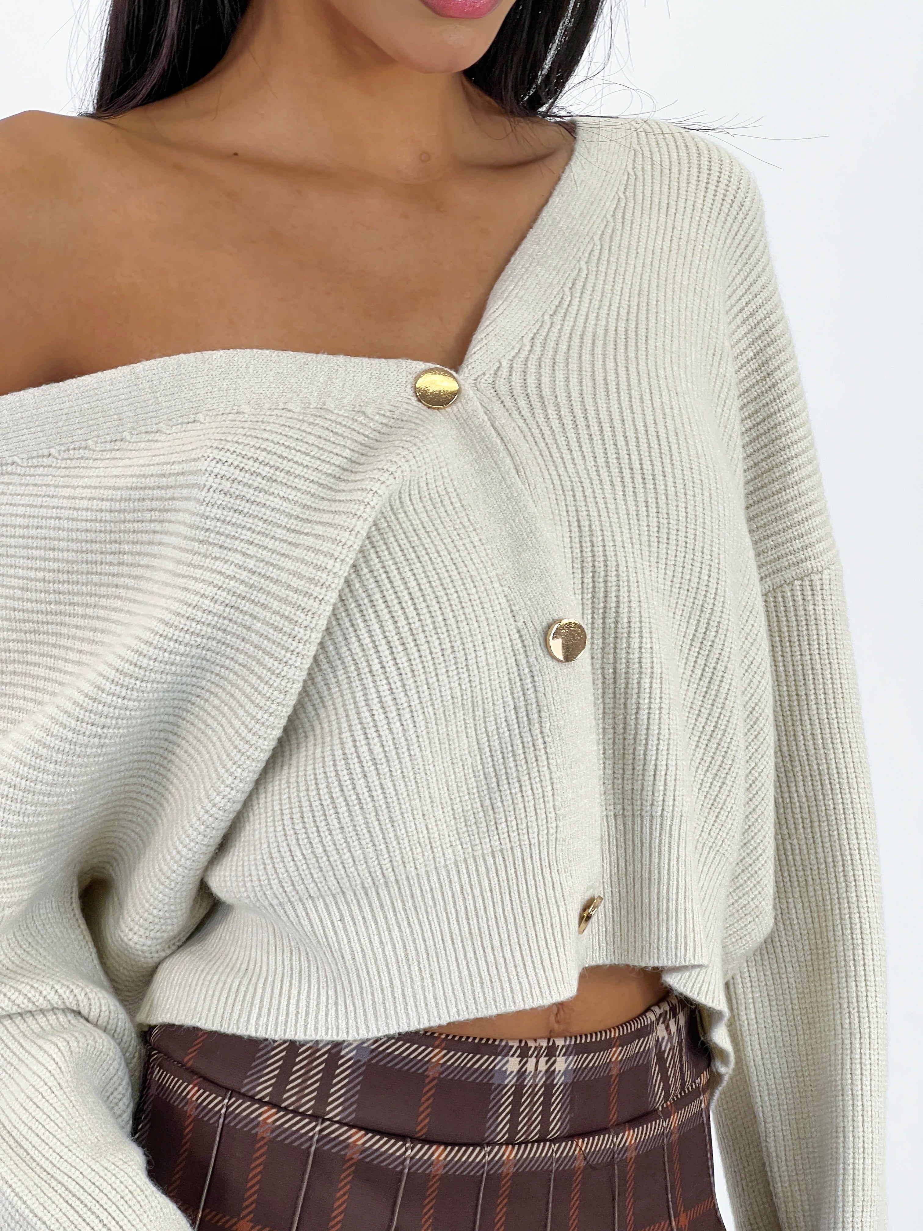 Chaqueta cropped punto