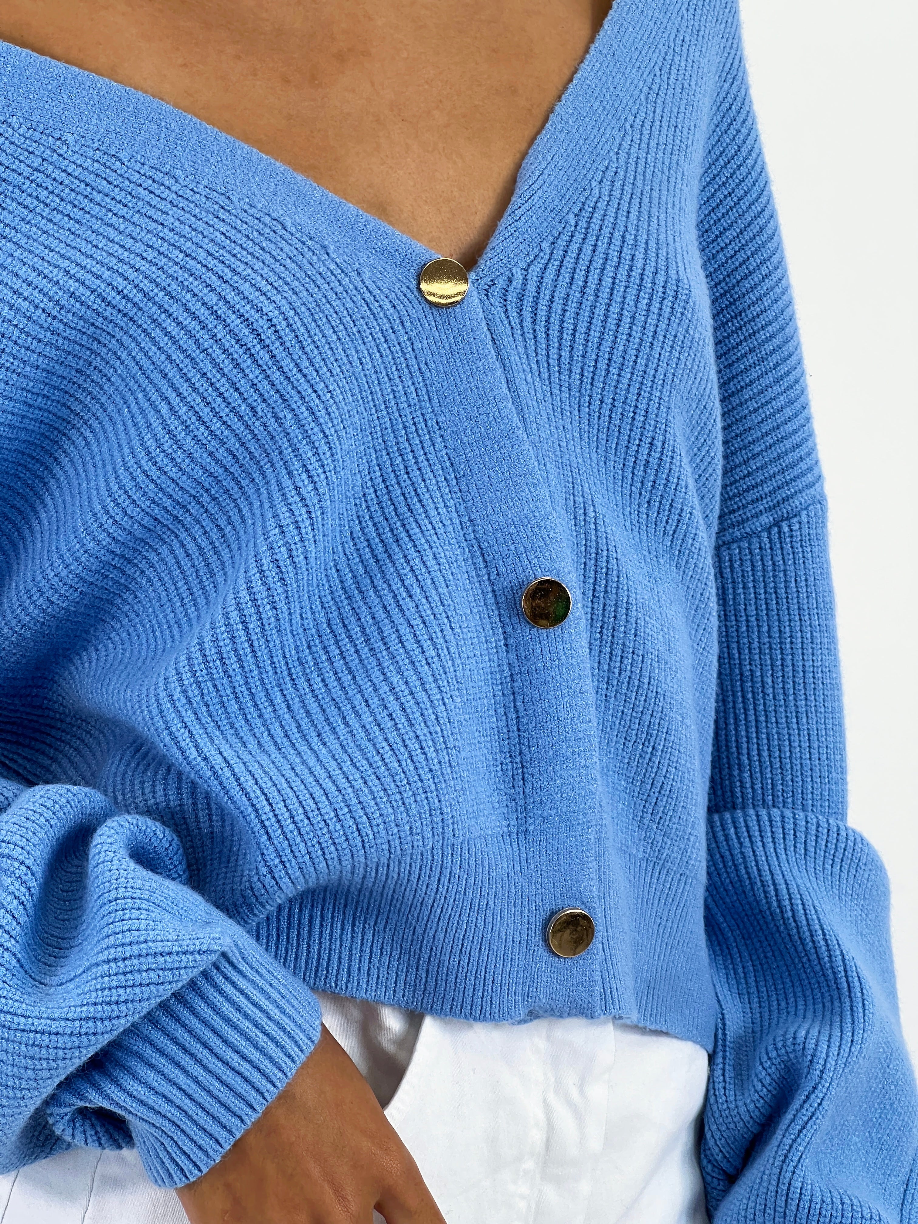 Chaqueta cropped punto