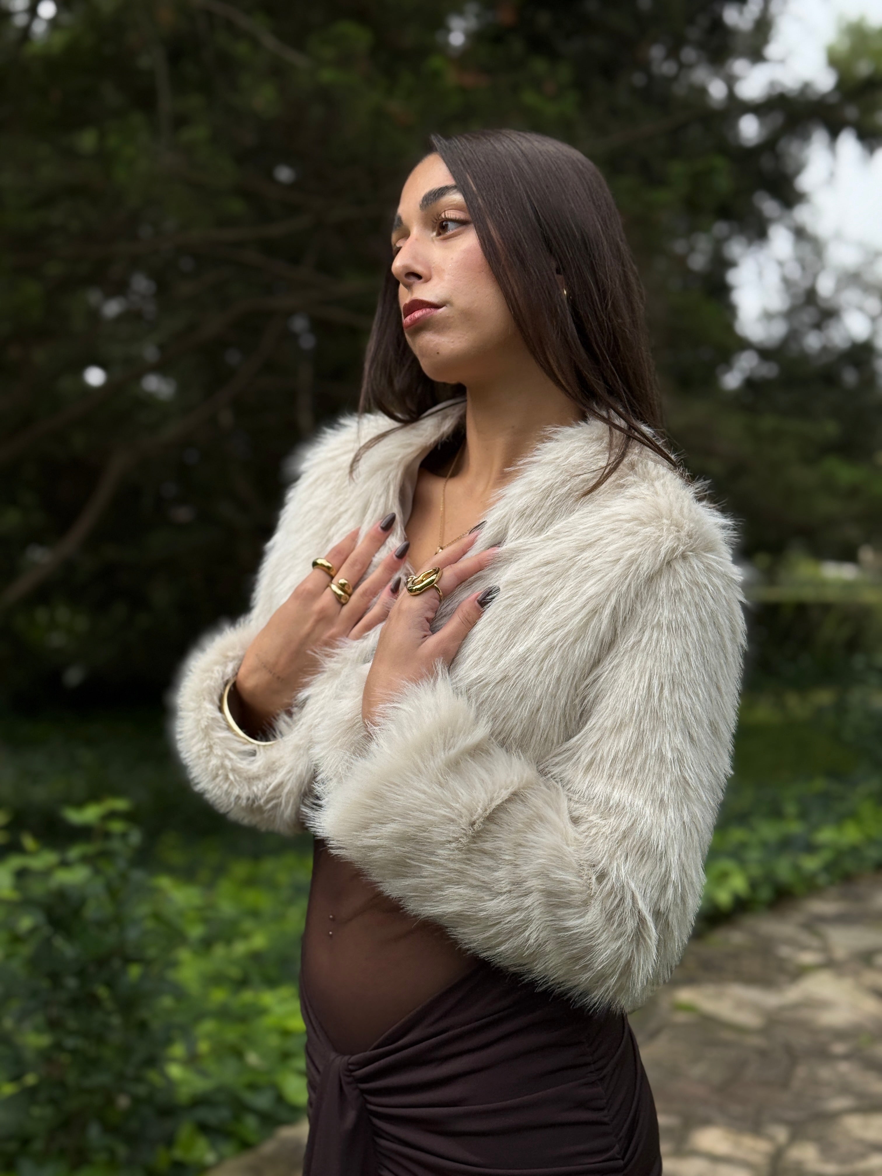 Chaqueta bolero pelo