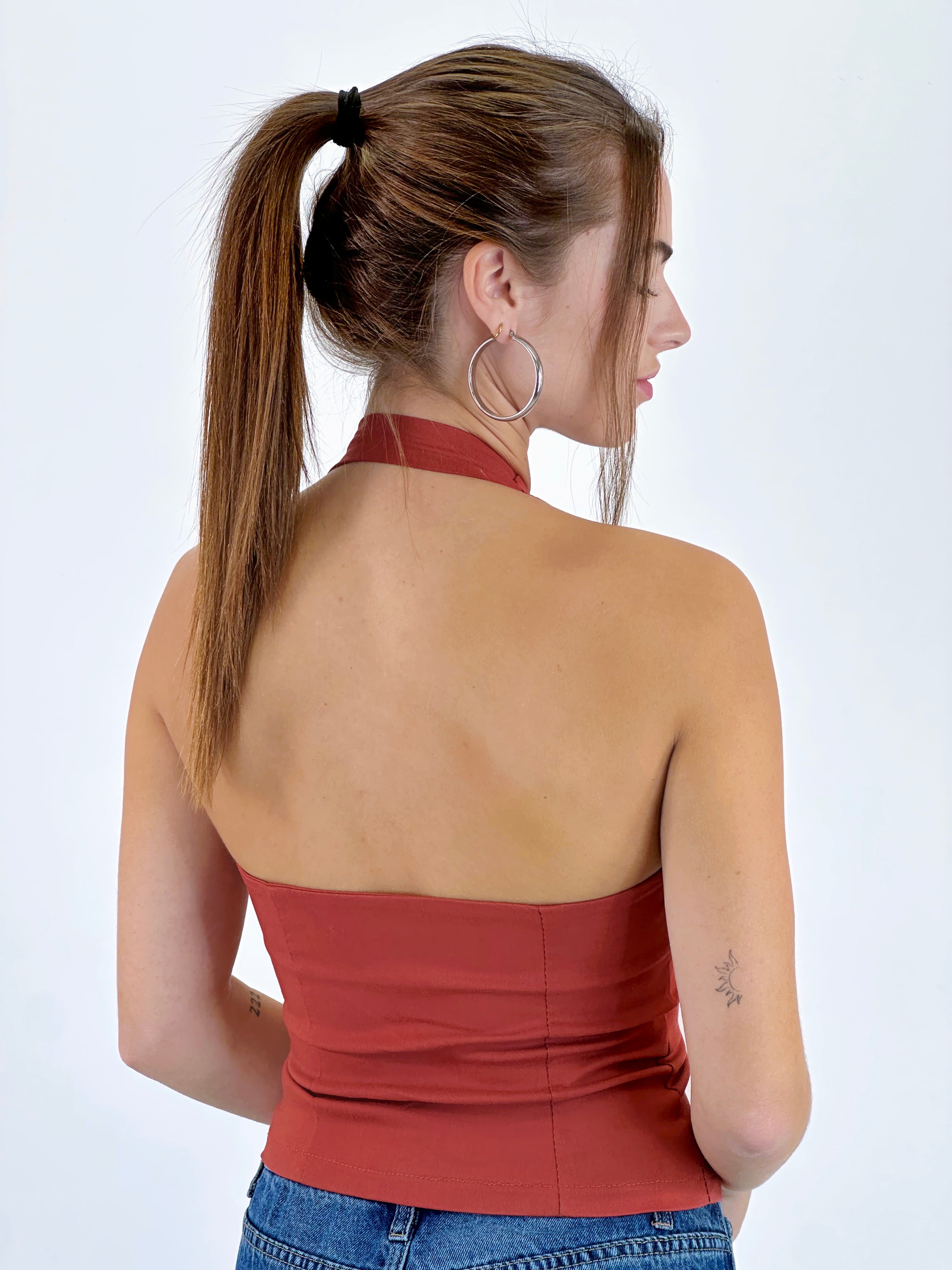 Top chaleco cremallera