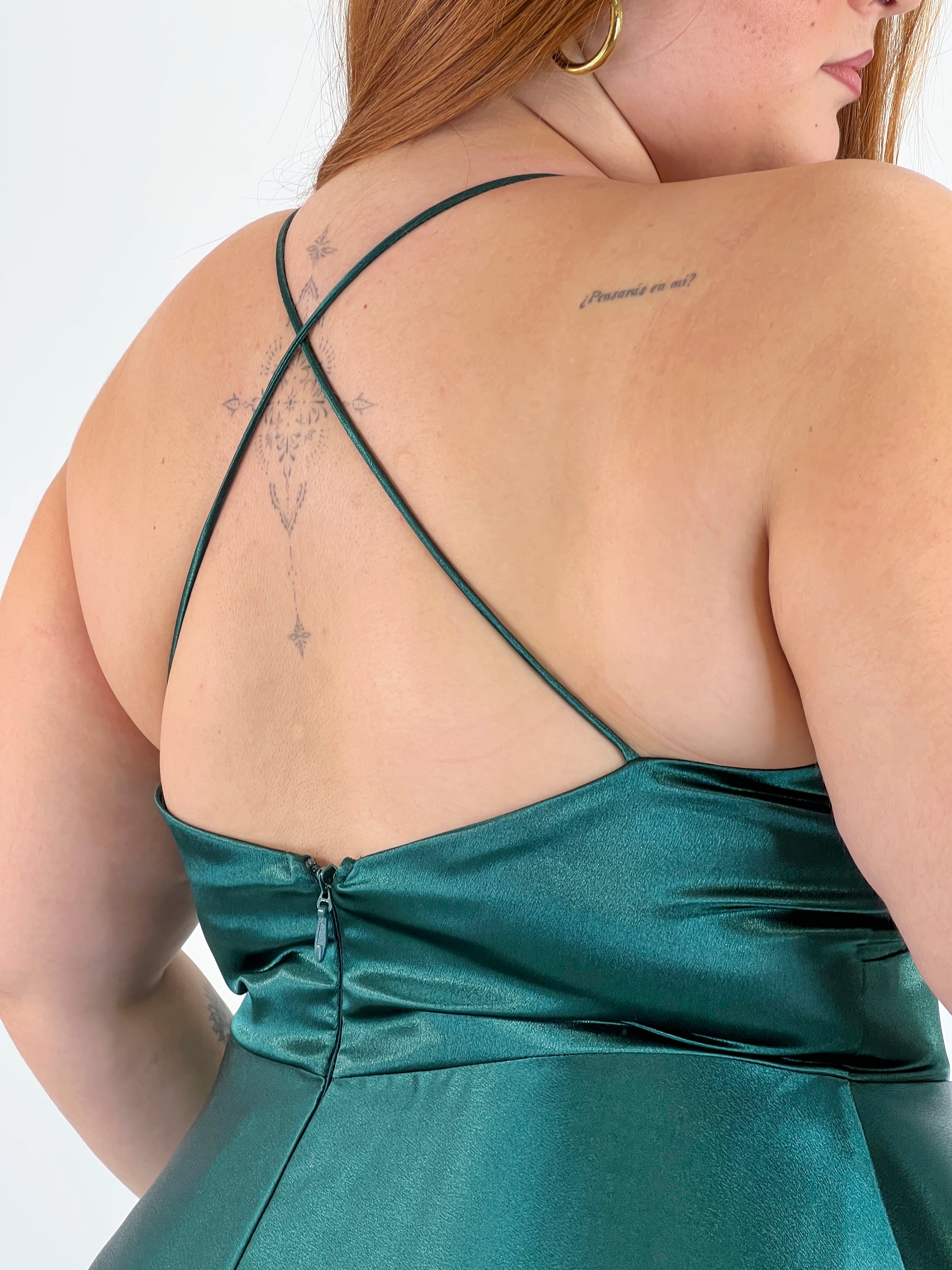 Vestido raso ceremonia Emma