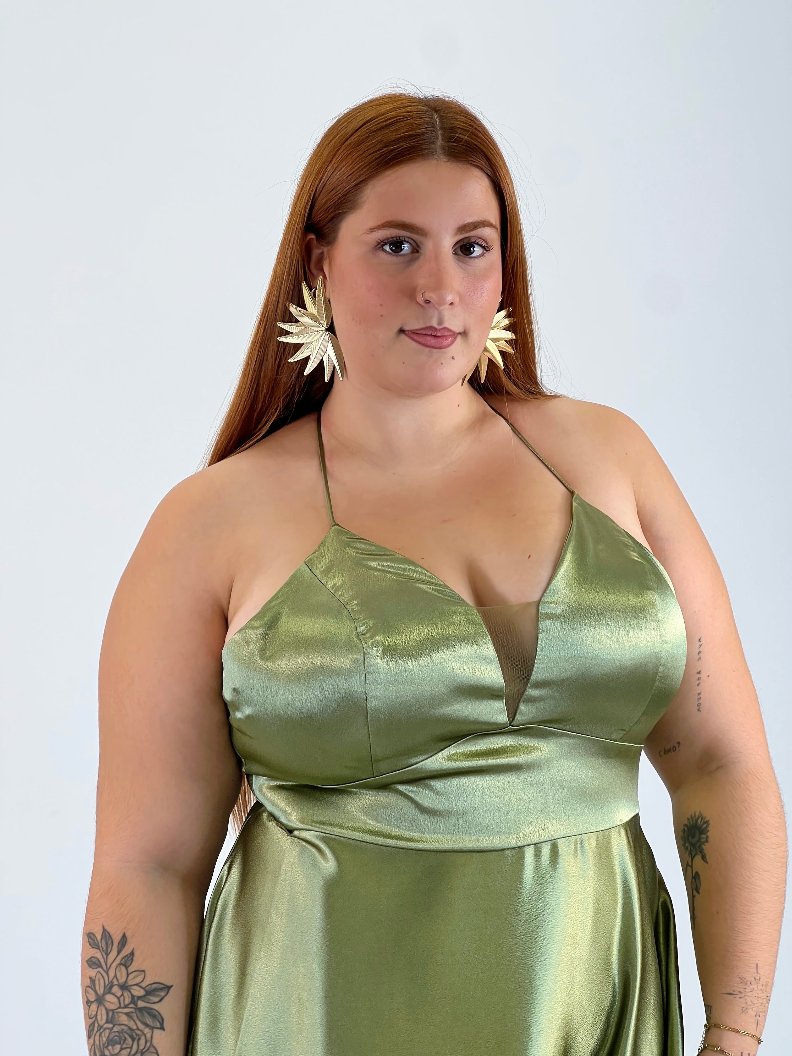 Vestido raso ceremonia Emma