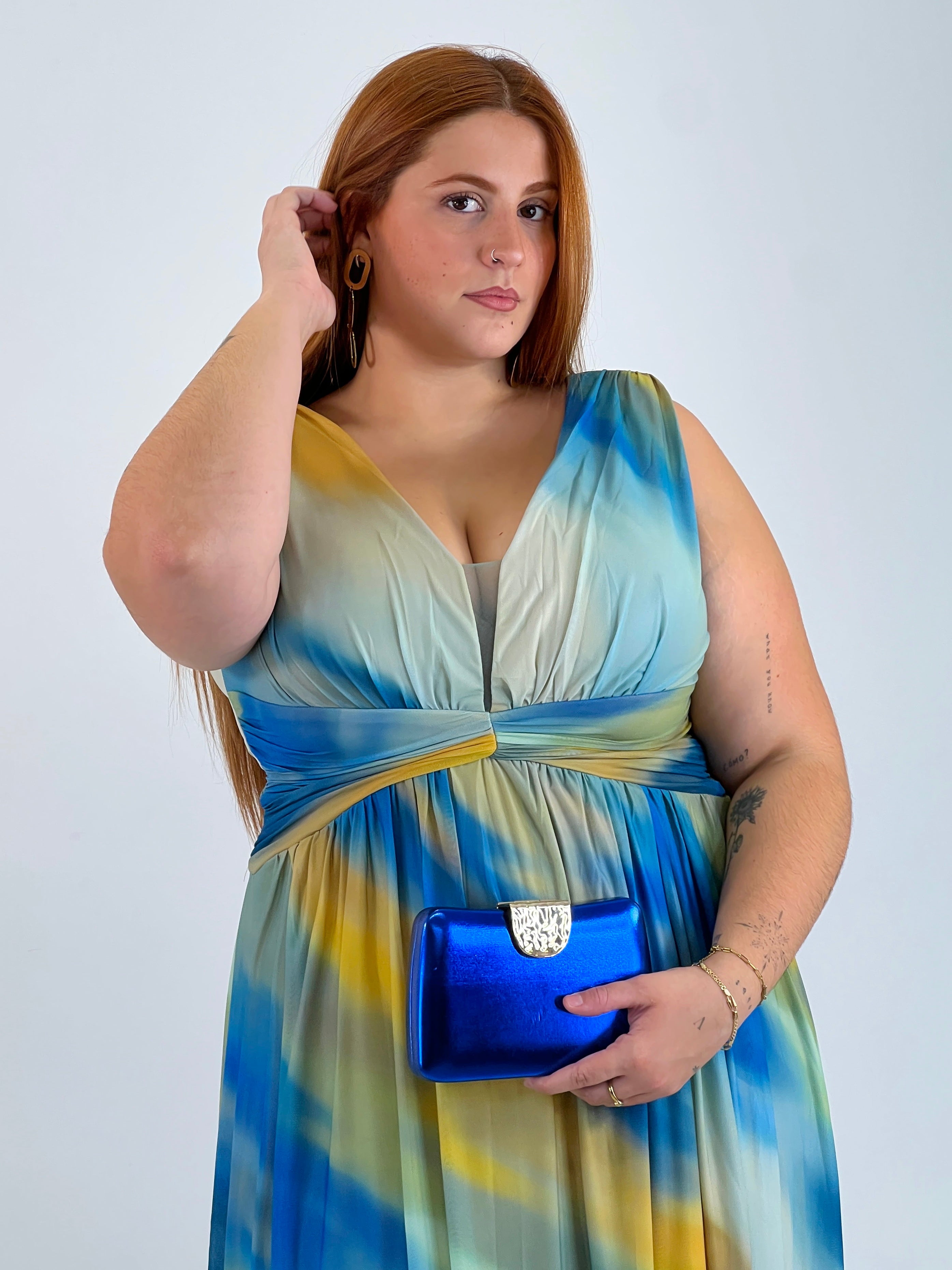 Pristina printed long dress