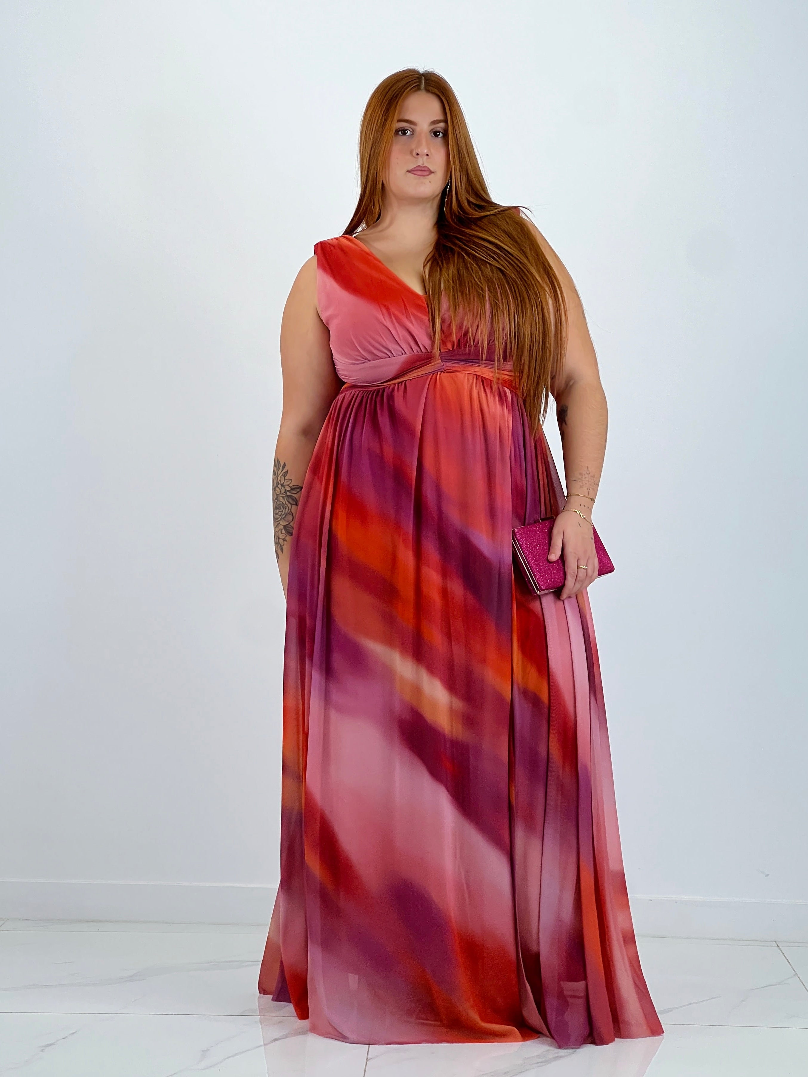 Pristina printed long dress