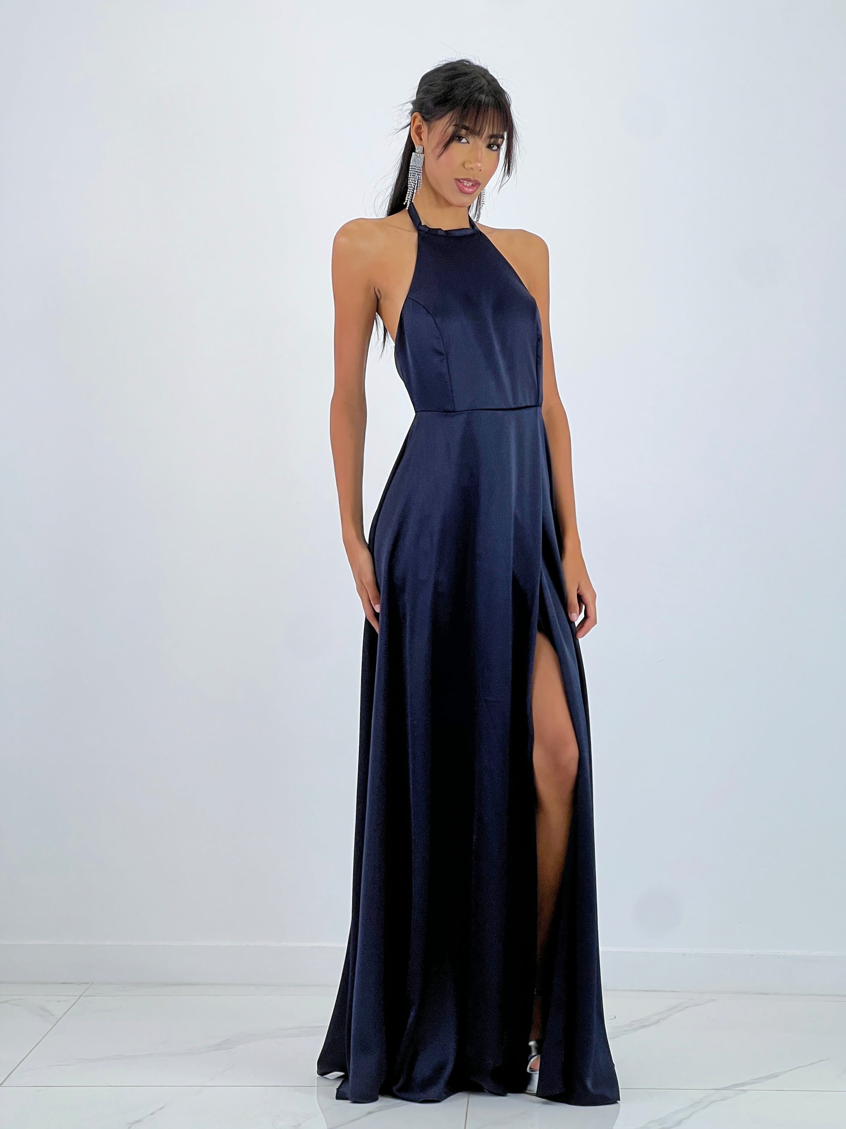 Long satin dress Silvia