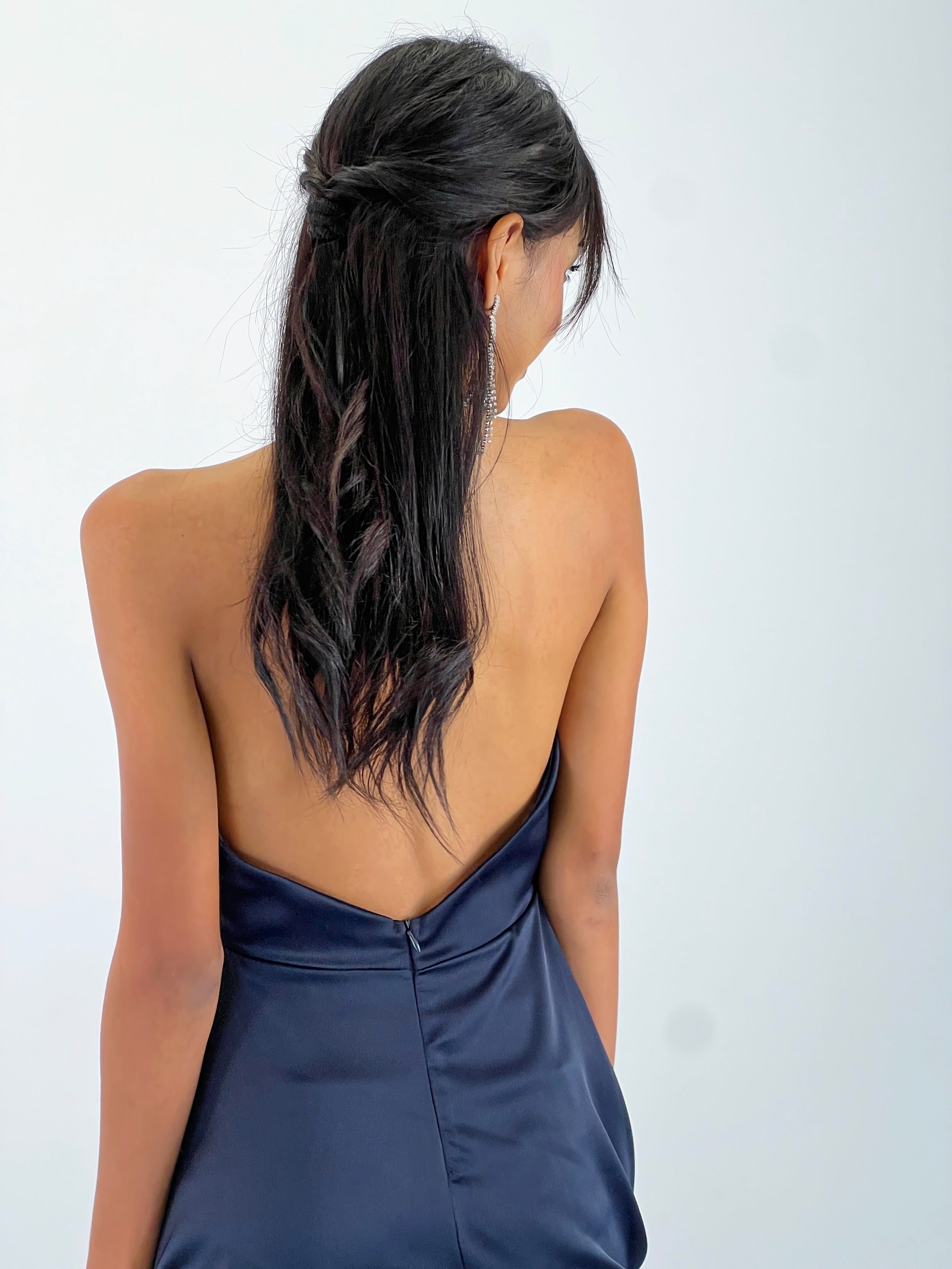 Long satin dress Silvia