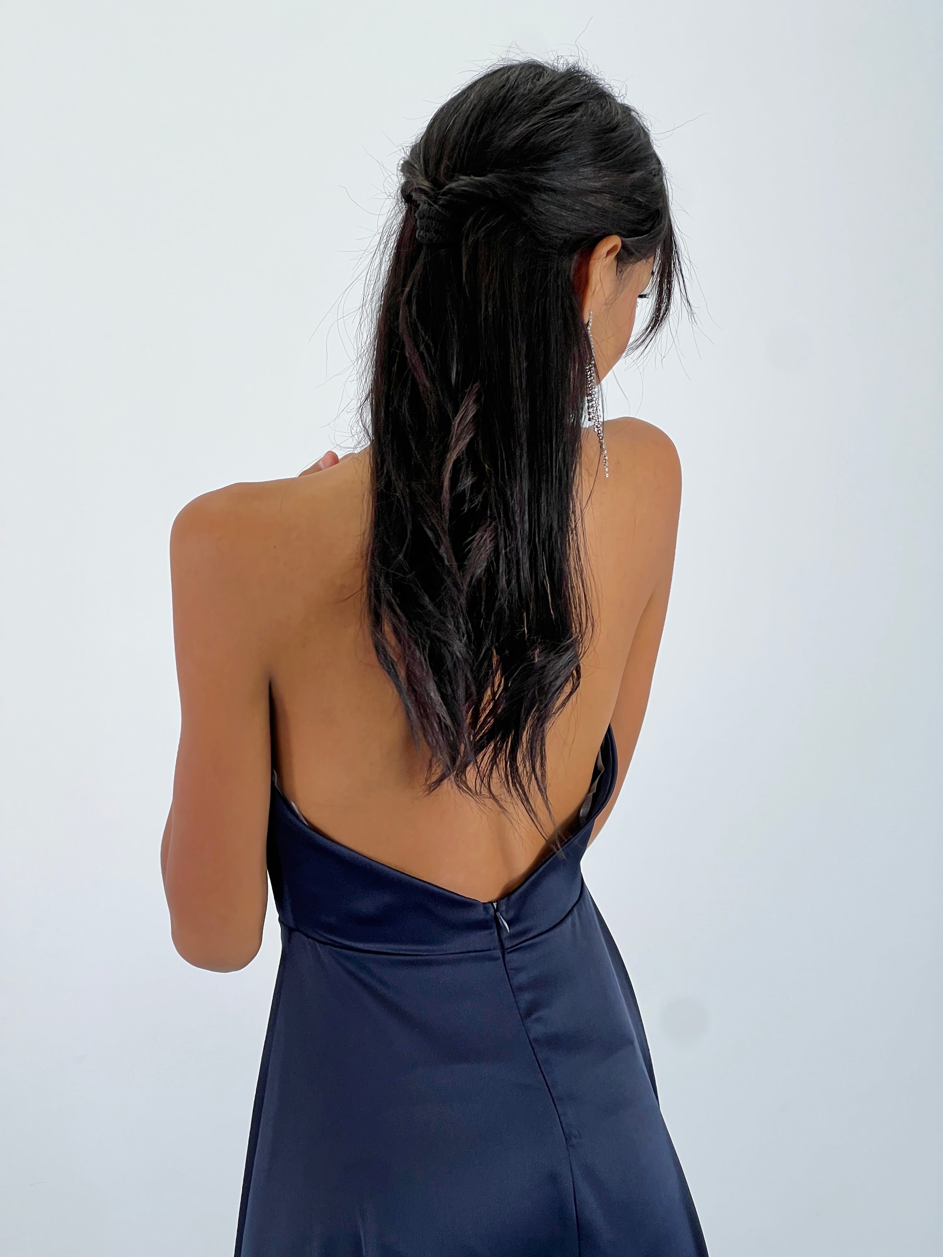 Long satin dress Silvia