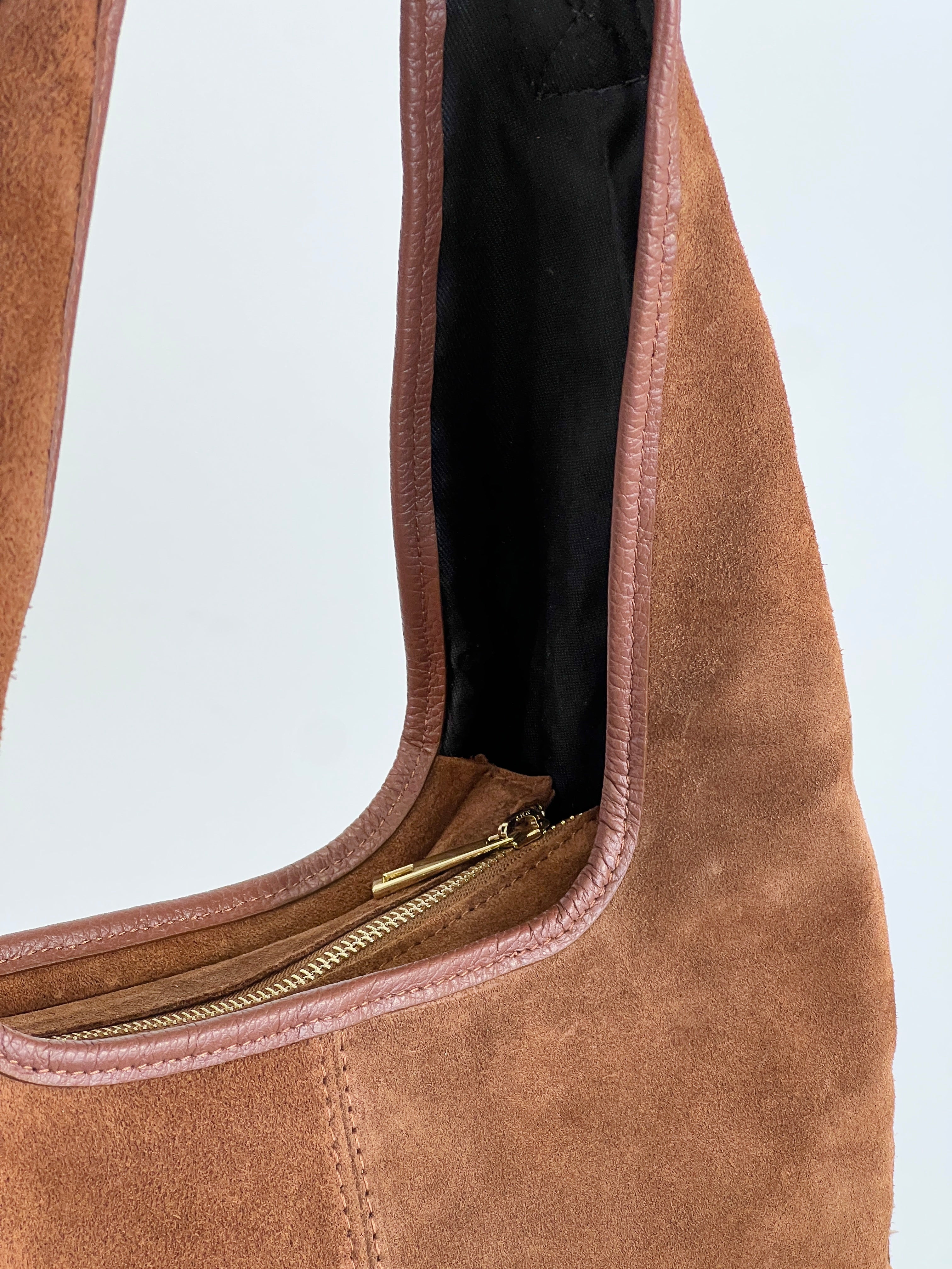 Bolso hobo piel flecos