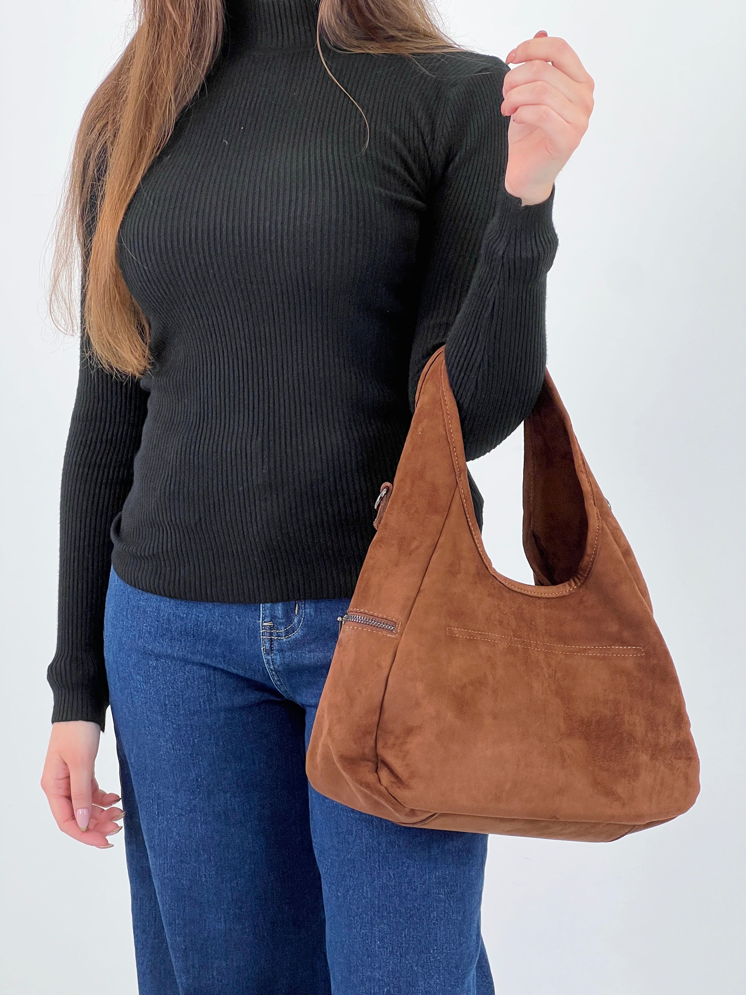 Bolso de hombro cremalleras