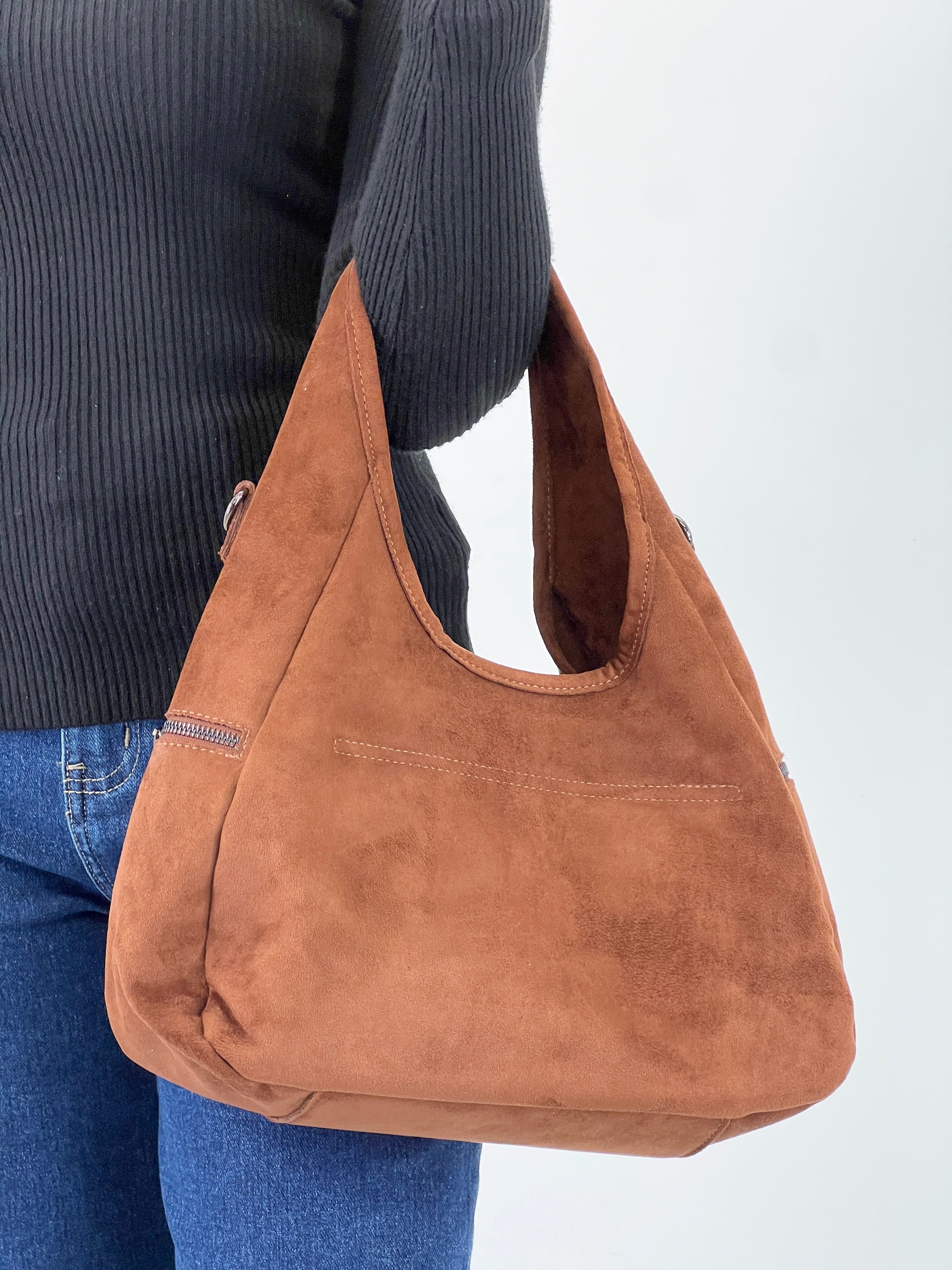 Bolso de hombro cremalleras