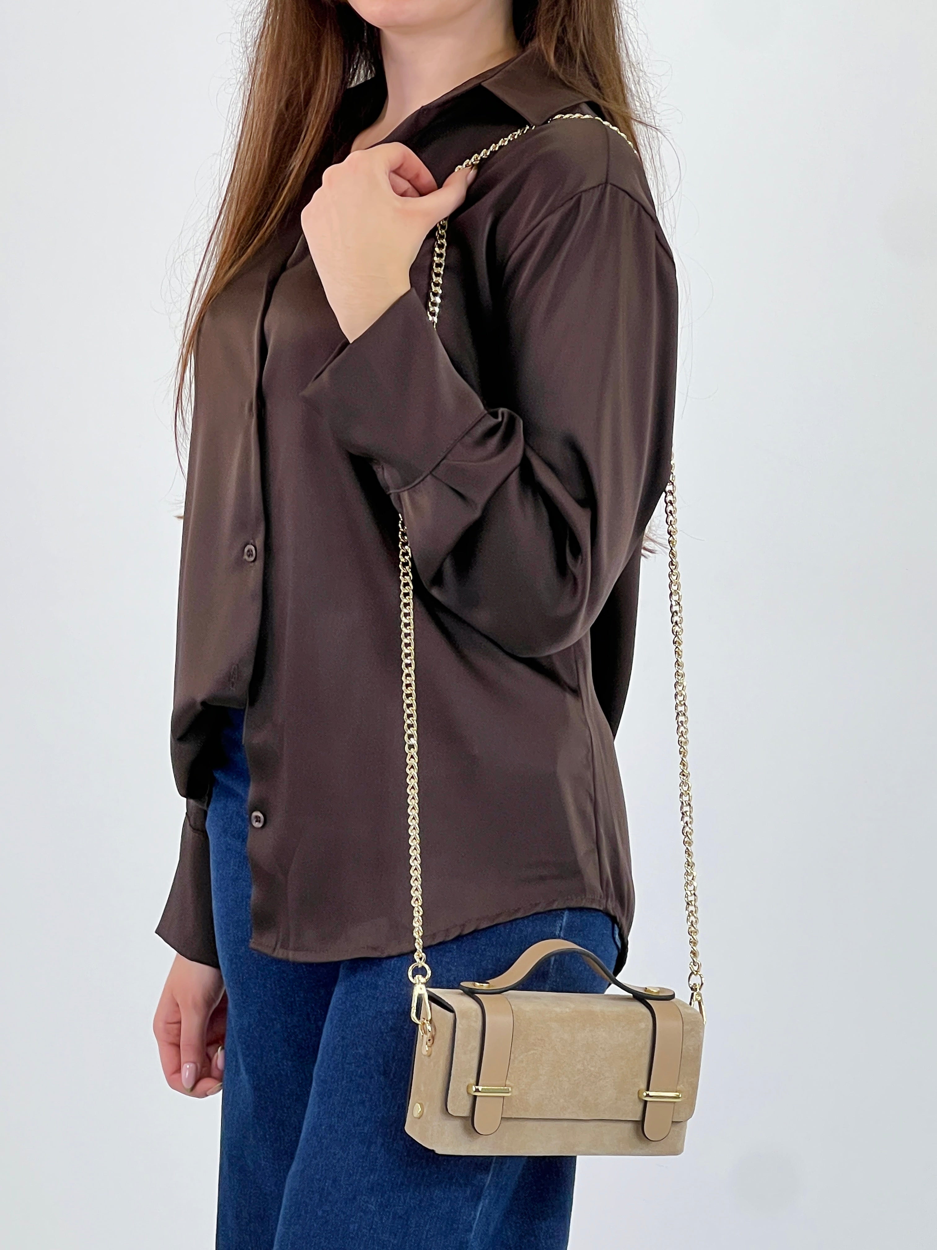 Bolso de piel correas