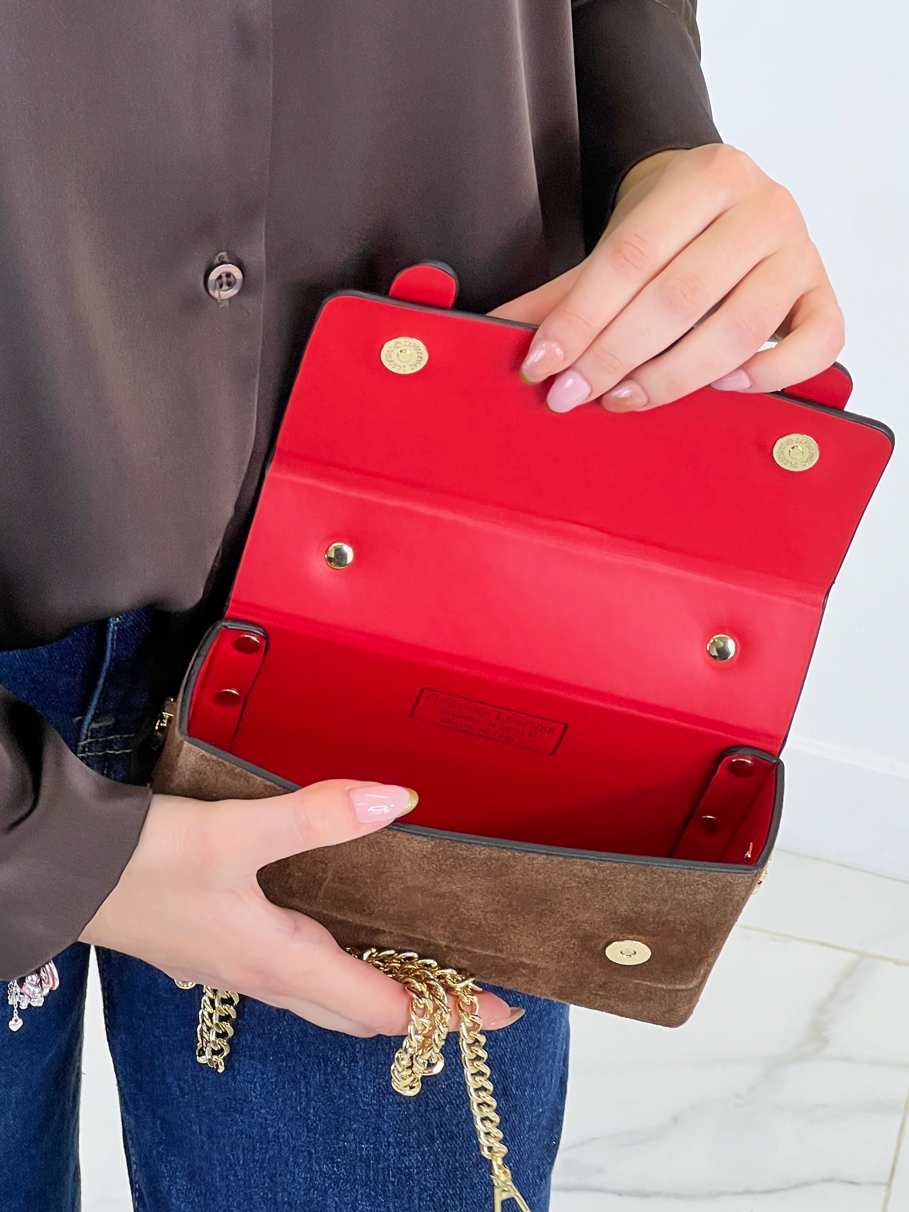 Bolso de piel correas