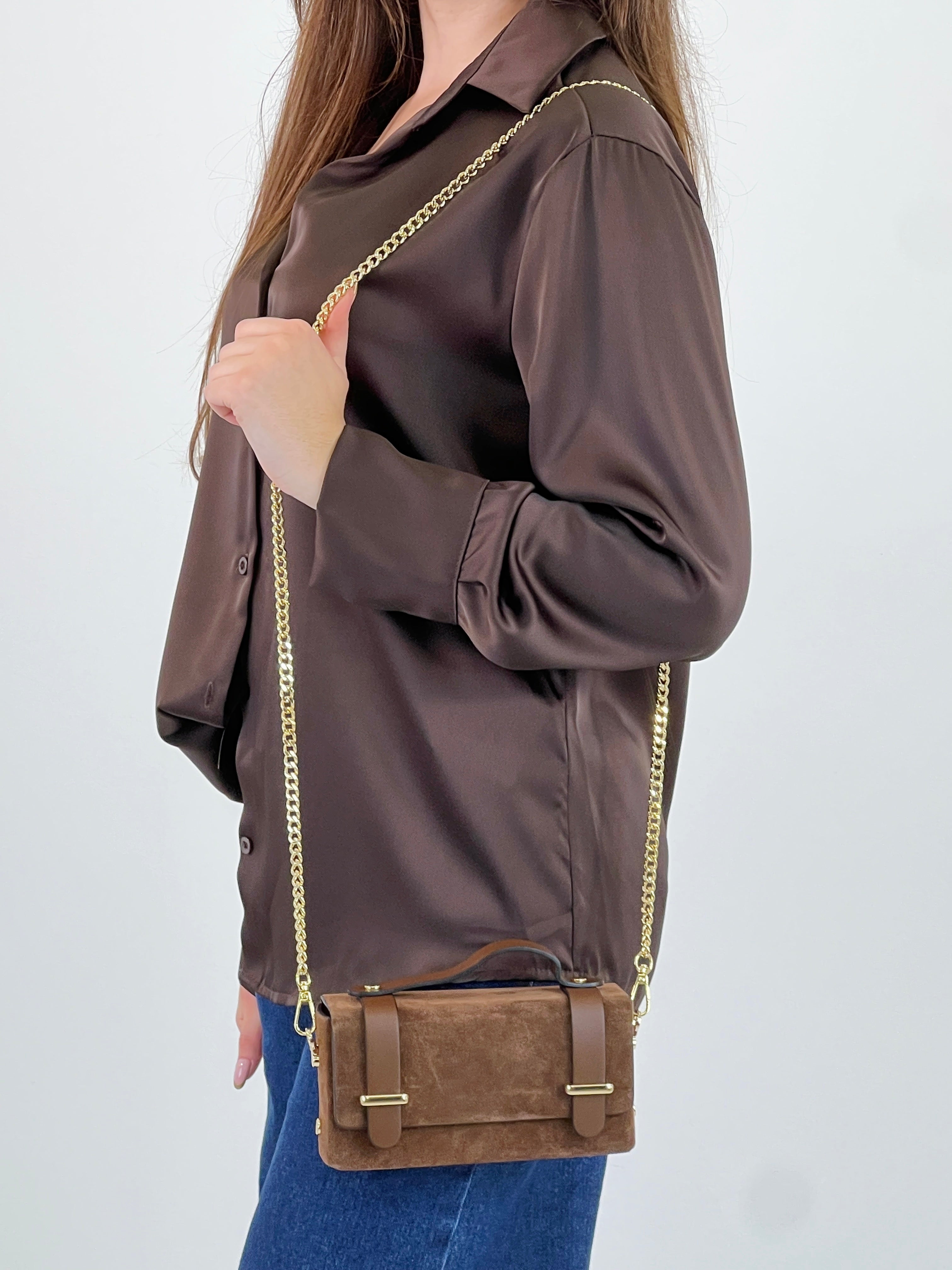 Bolso de piel correas