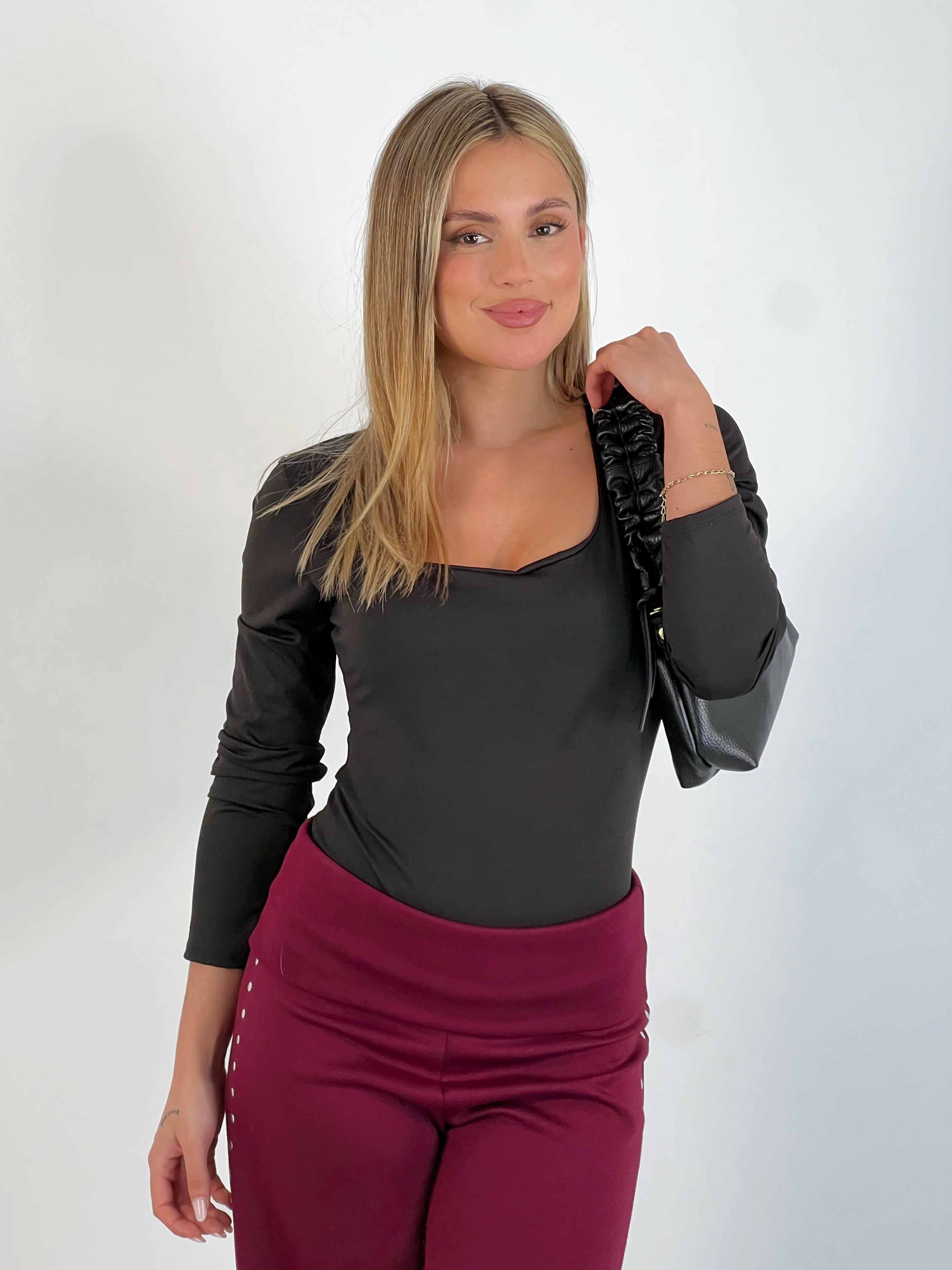 Body lycra square neckline