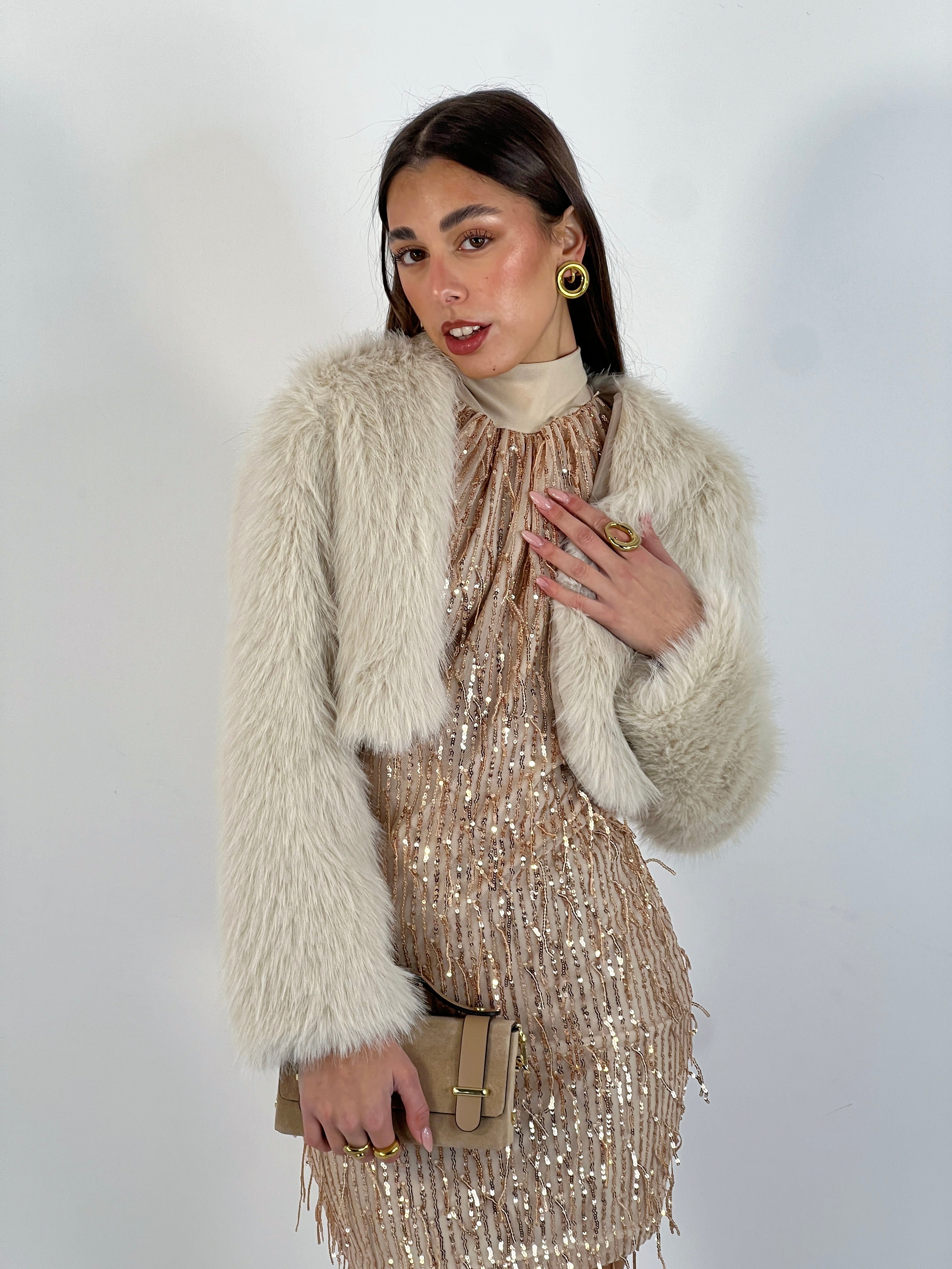 Chaqueta bolero pelo