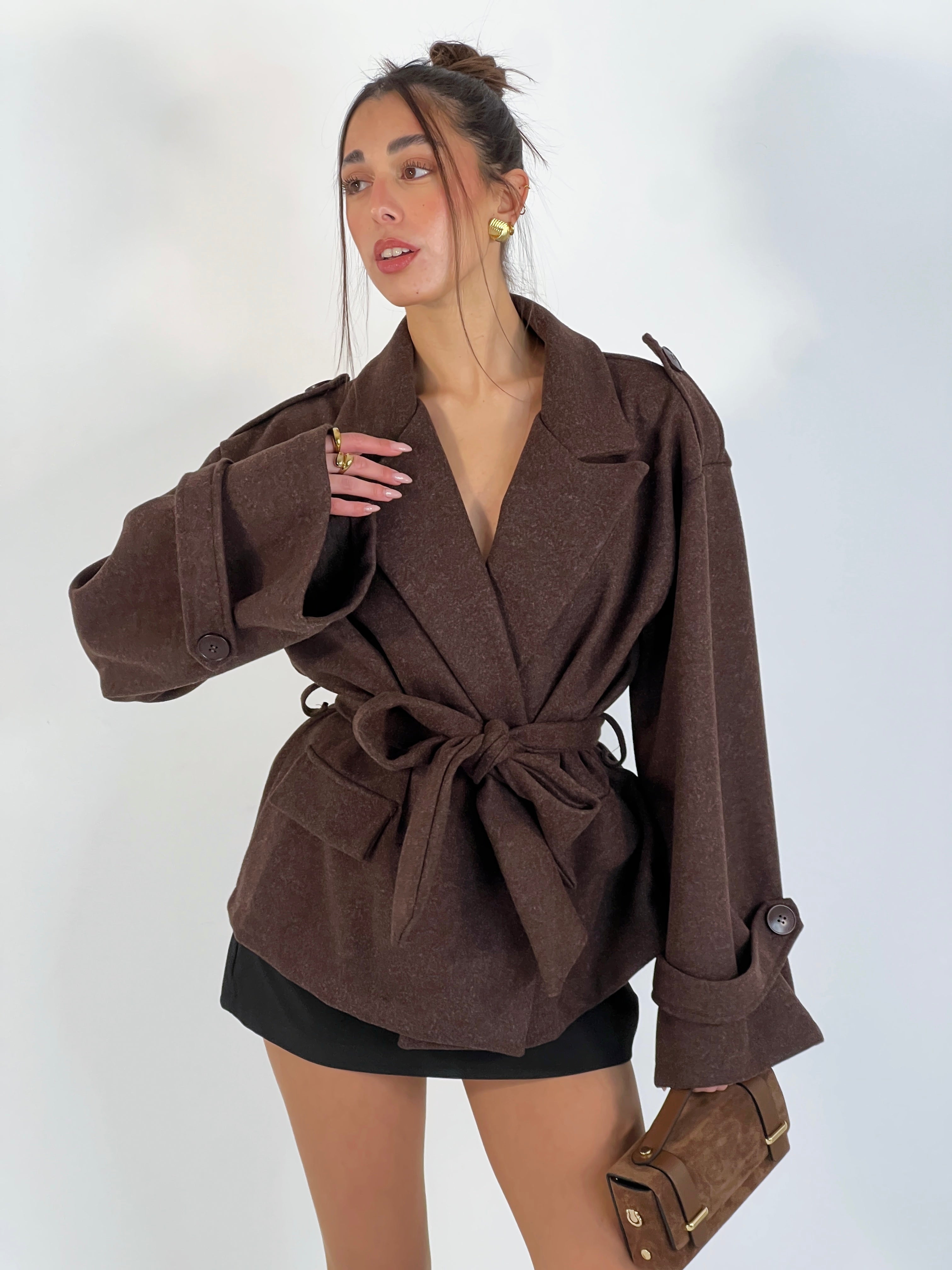 Wool trench coat
