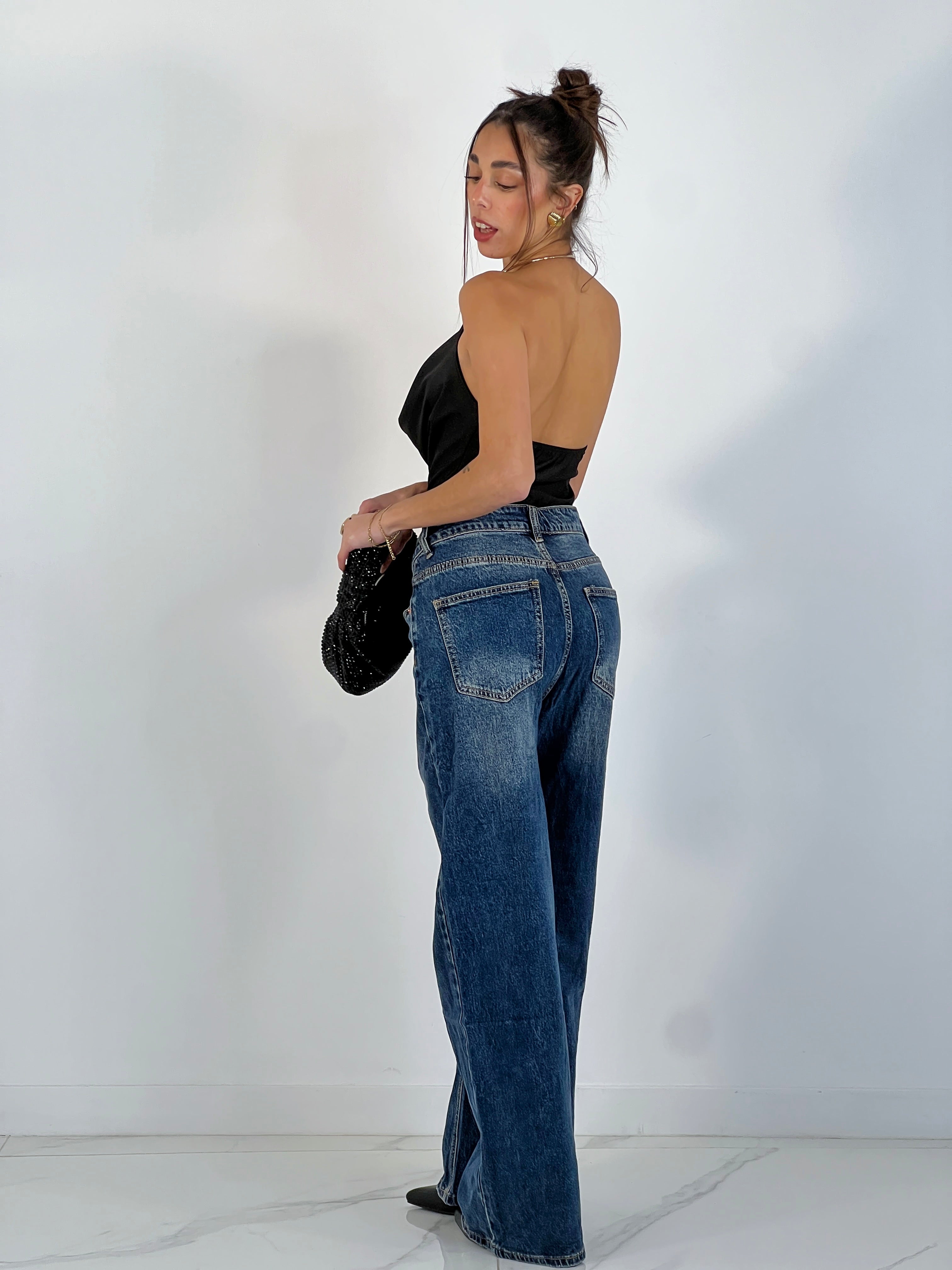 Body drapeado choker