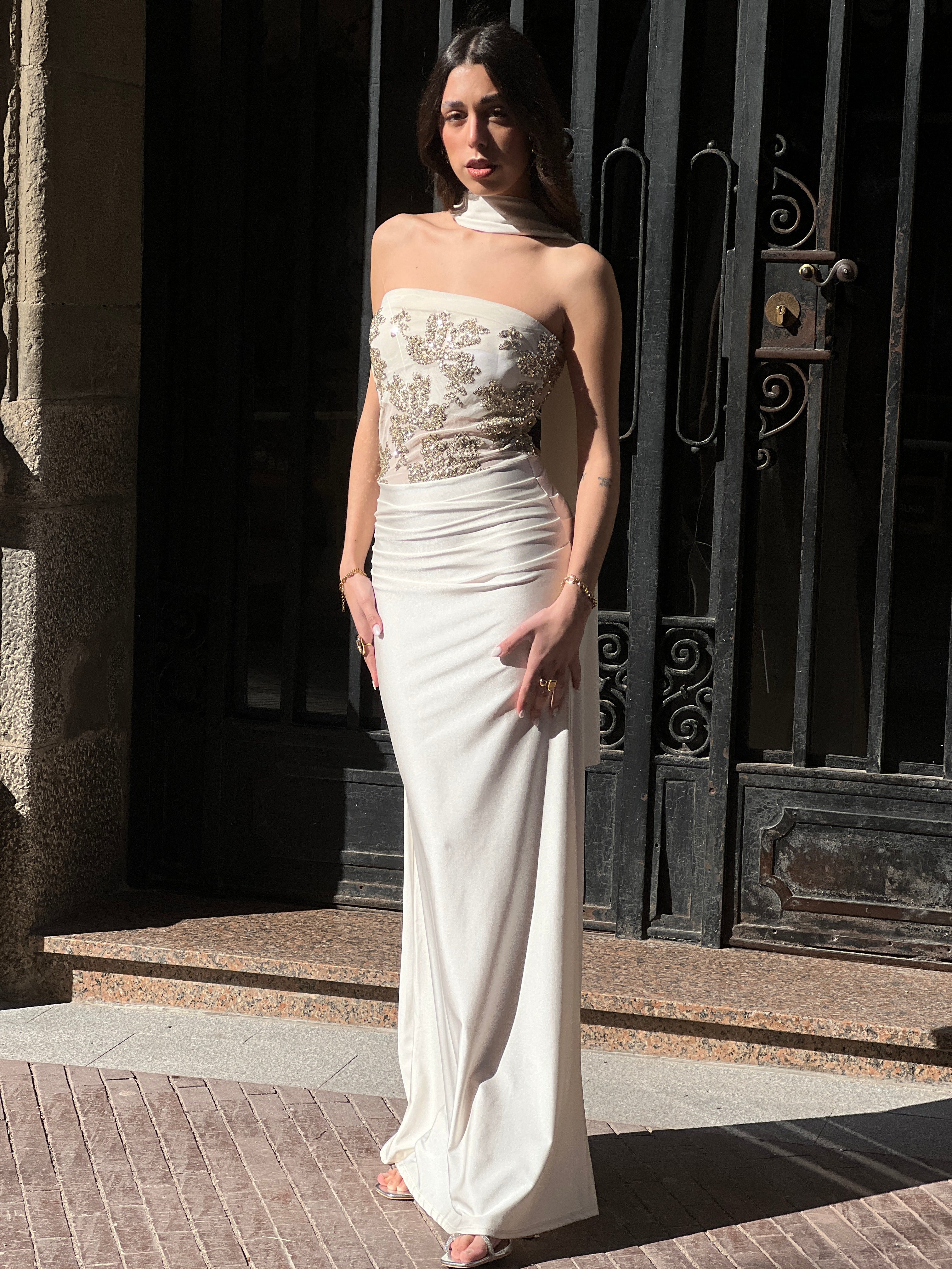 Vestido palabra de honor lentejuela - Zebra&Maduixa®