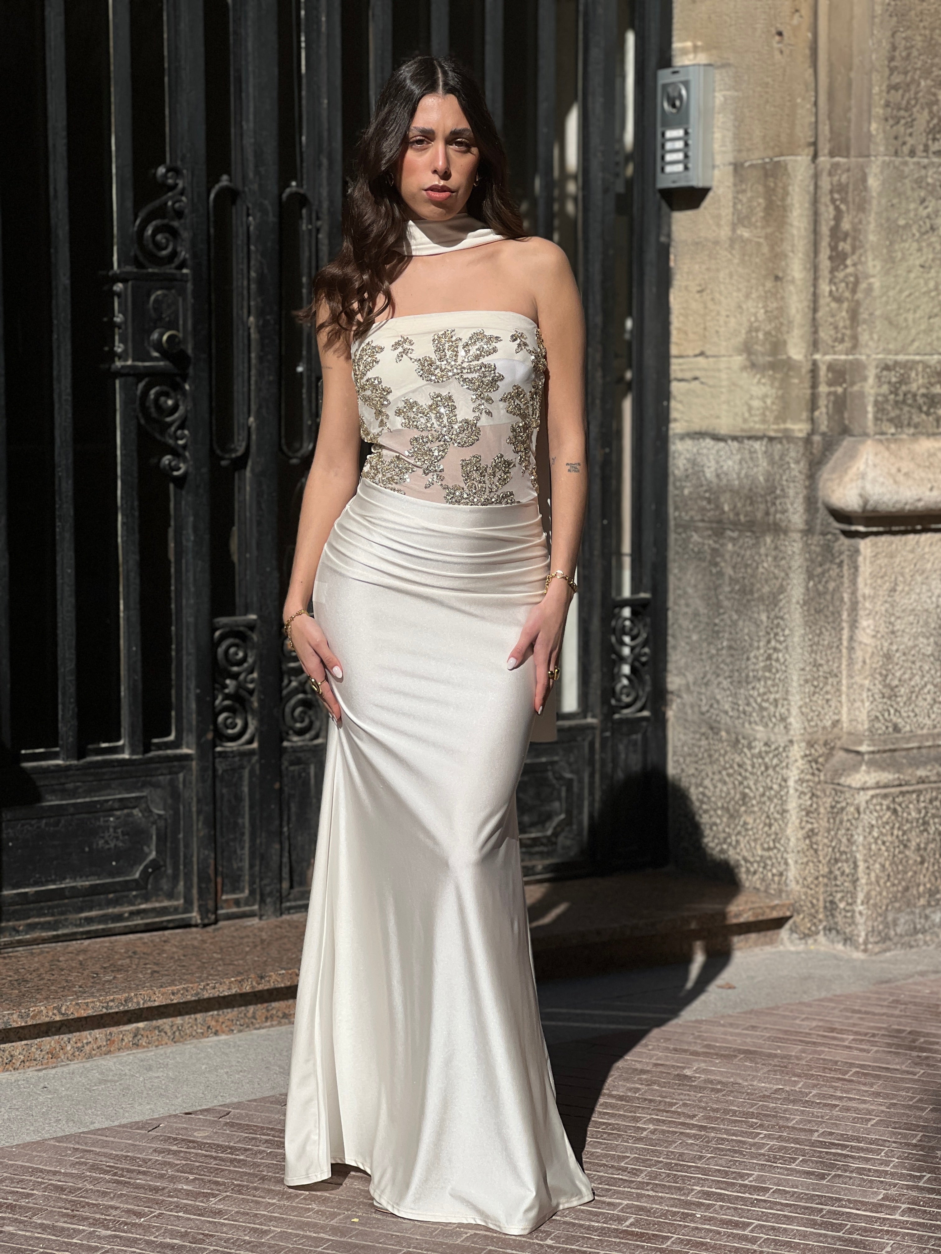 Vestido palabra de honor lentejuela - Zebra&Maduixa®