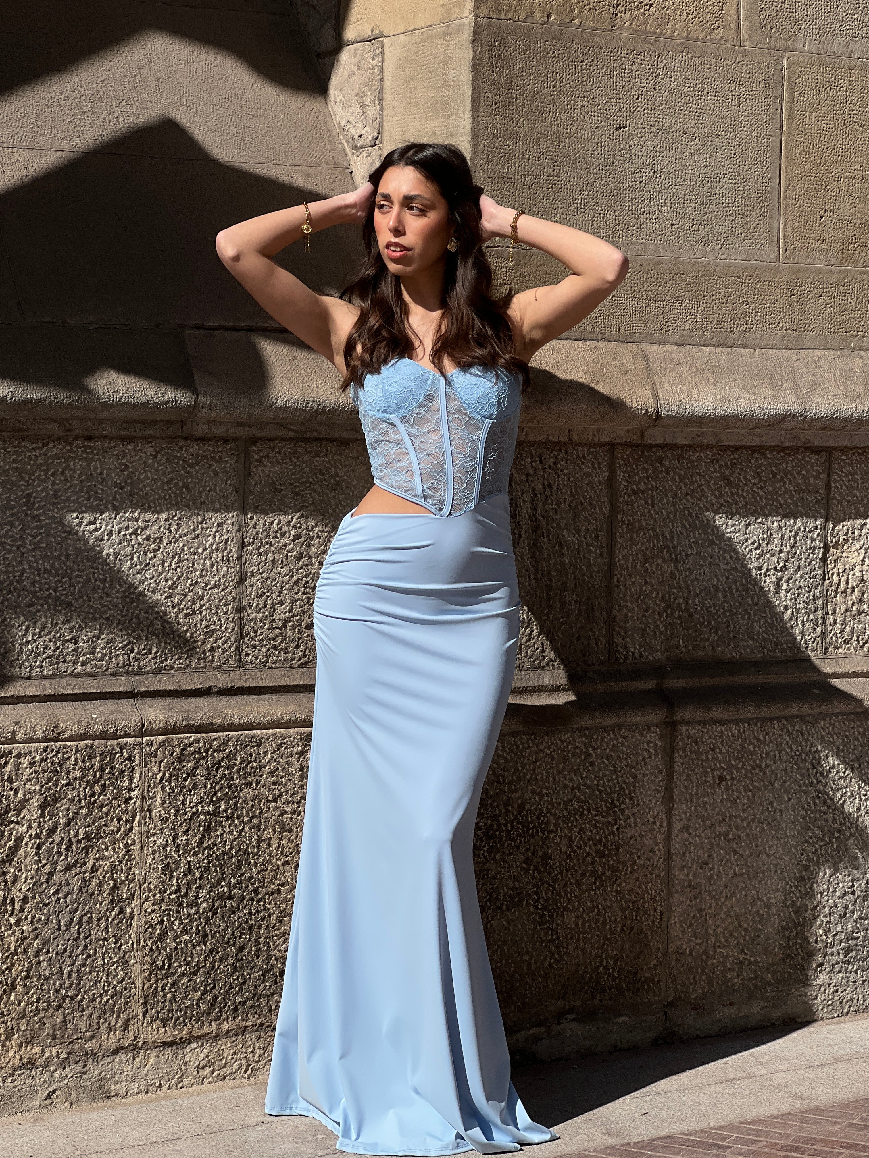 Vestido corpiño lencero