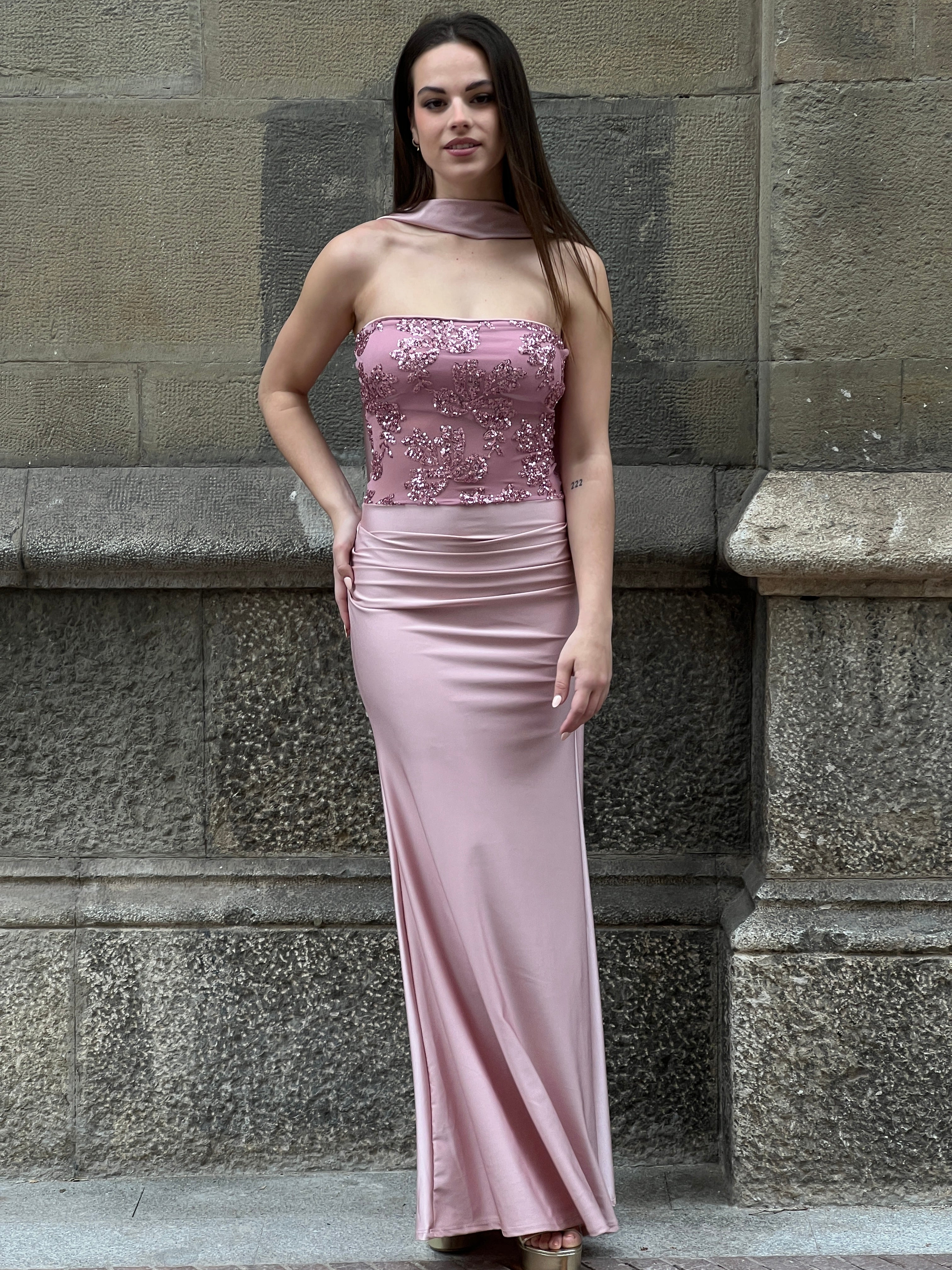 Vestido palabra de honor lentejuela - Zebra&Maduixa®