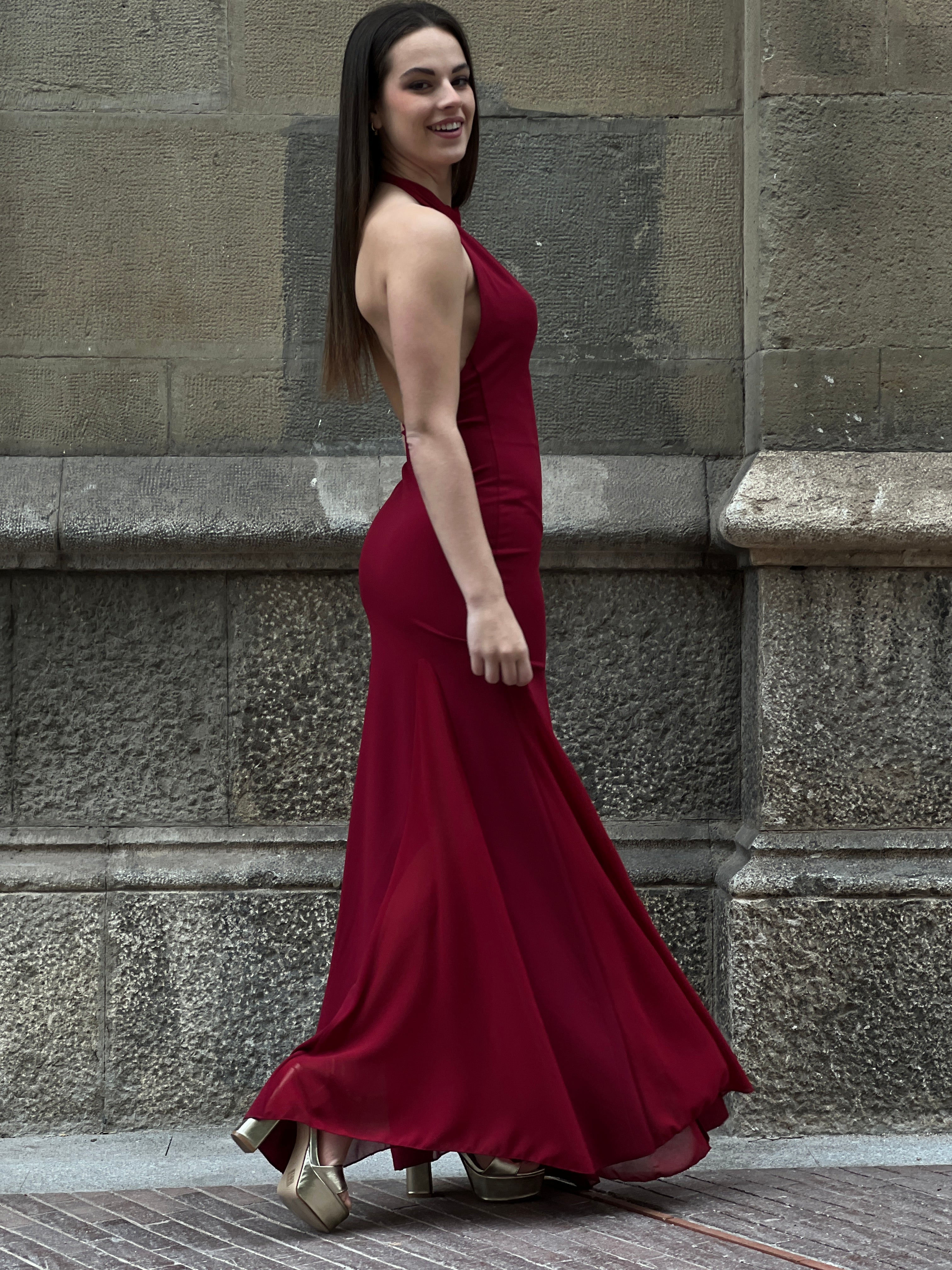 Vestido halter godets - Zebra&Maduixa®