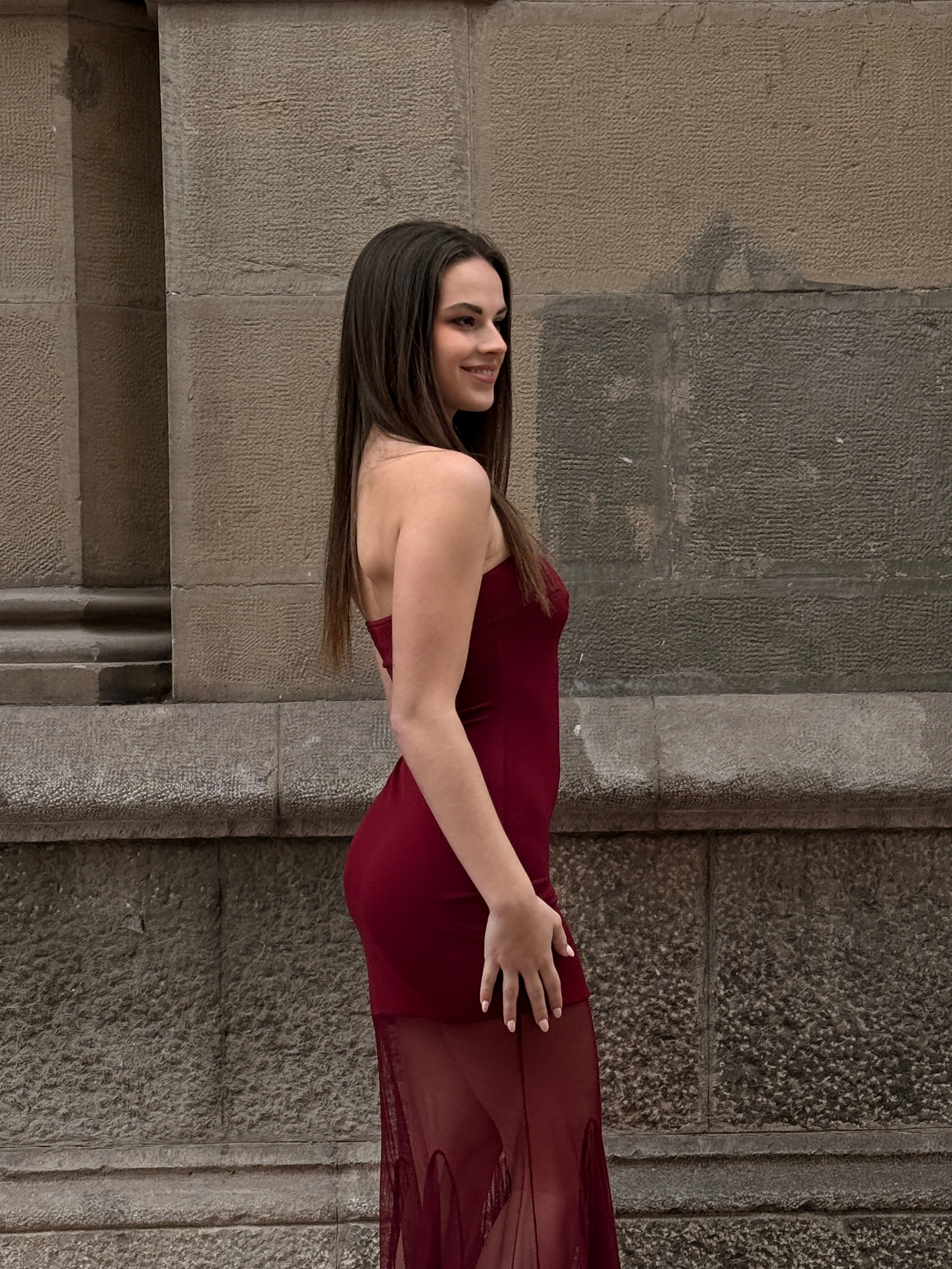 Vestido palabra de honor Nebula