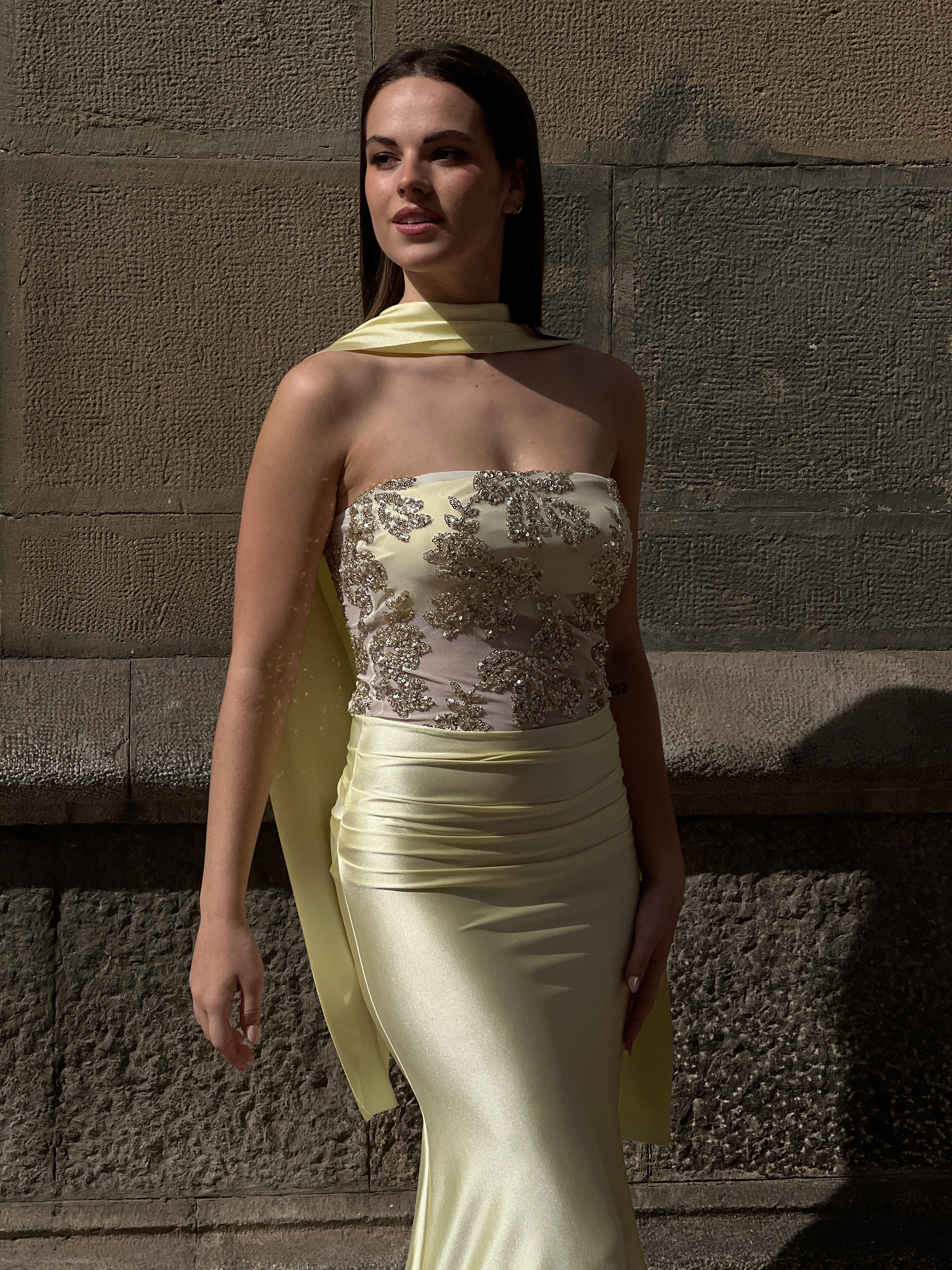 Vestido palabra de honor lentejuela - Zebra&Maduixa®