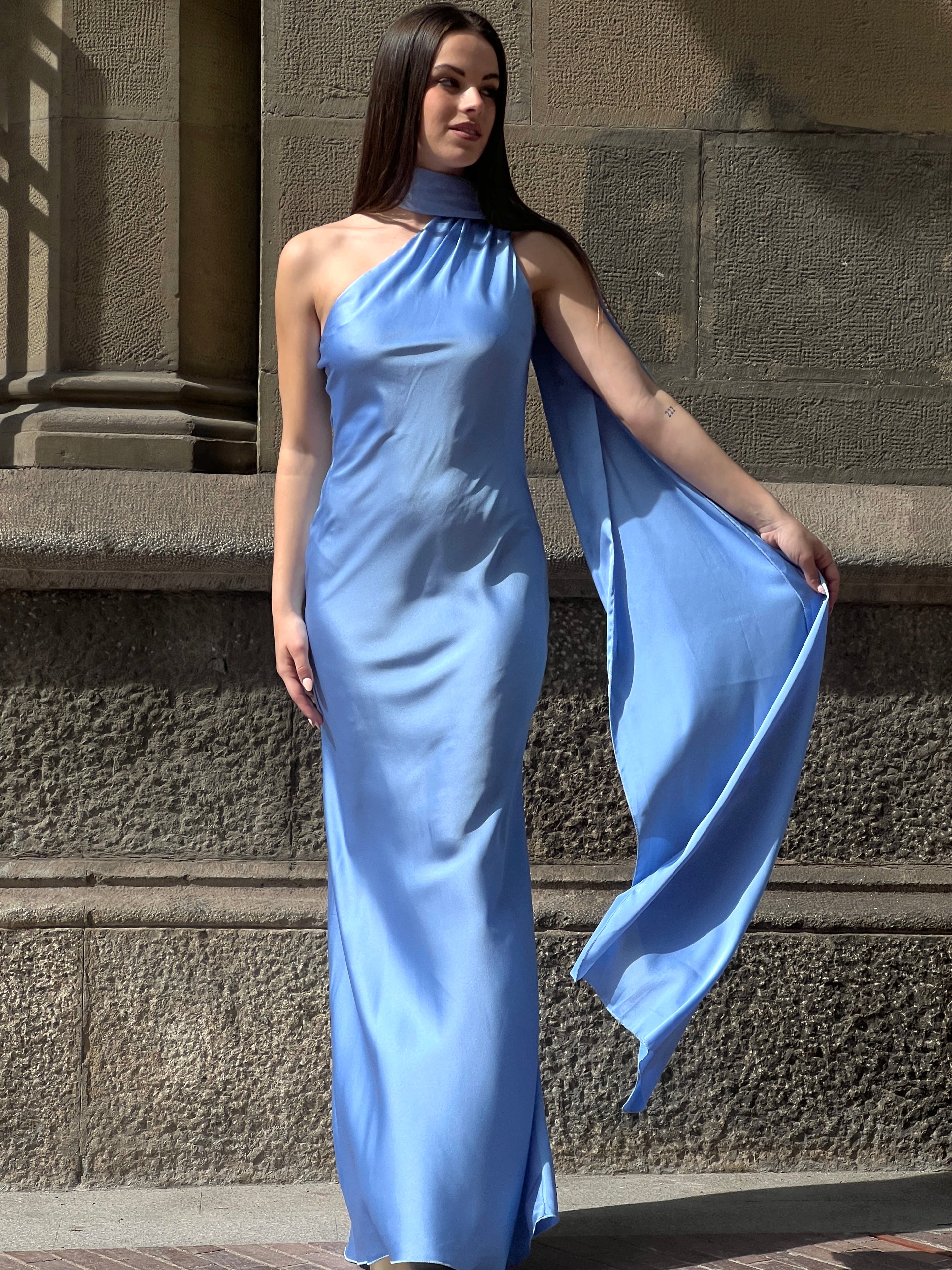 Vestido raso choker Priscila - Zebra&Maduixa®