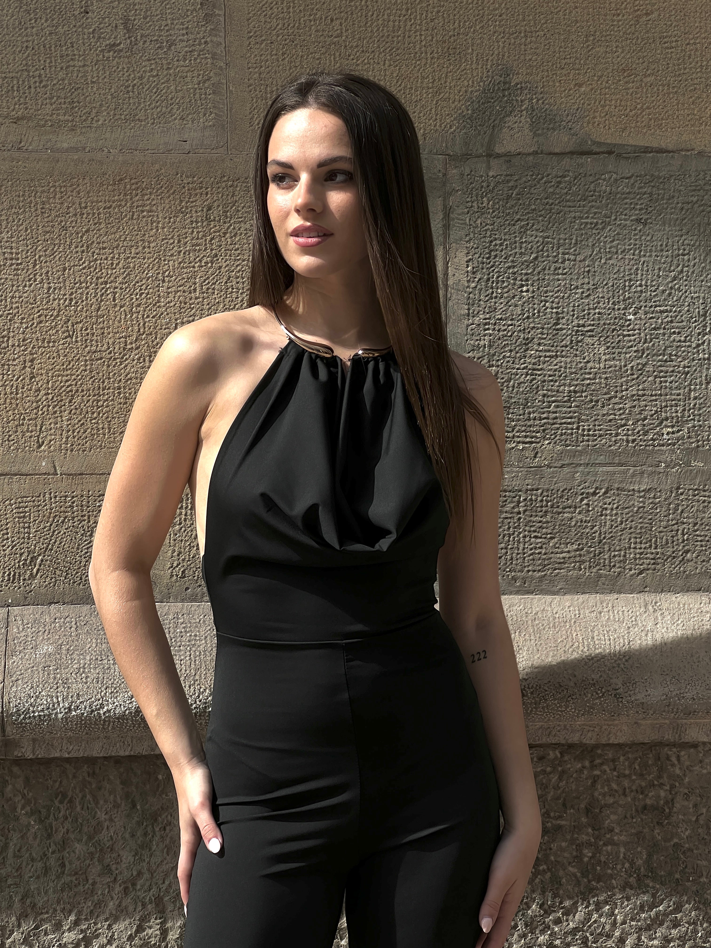 Mono halter choker dorado - Zebra&Maduixa®