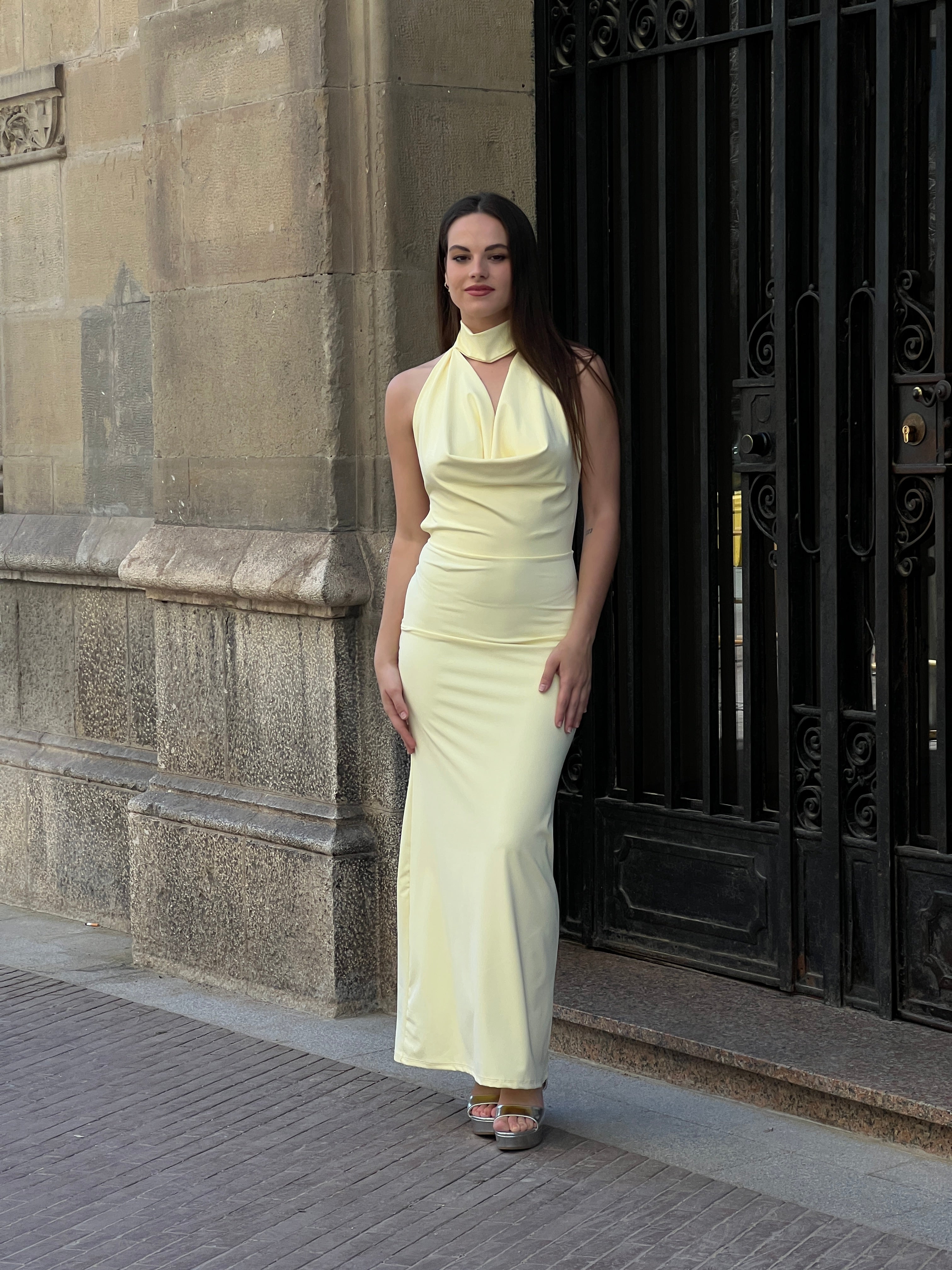 Vestido choker drapeado Alba - Zebra&Maduixa®