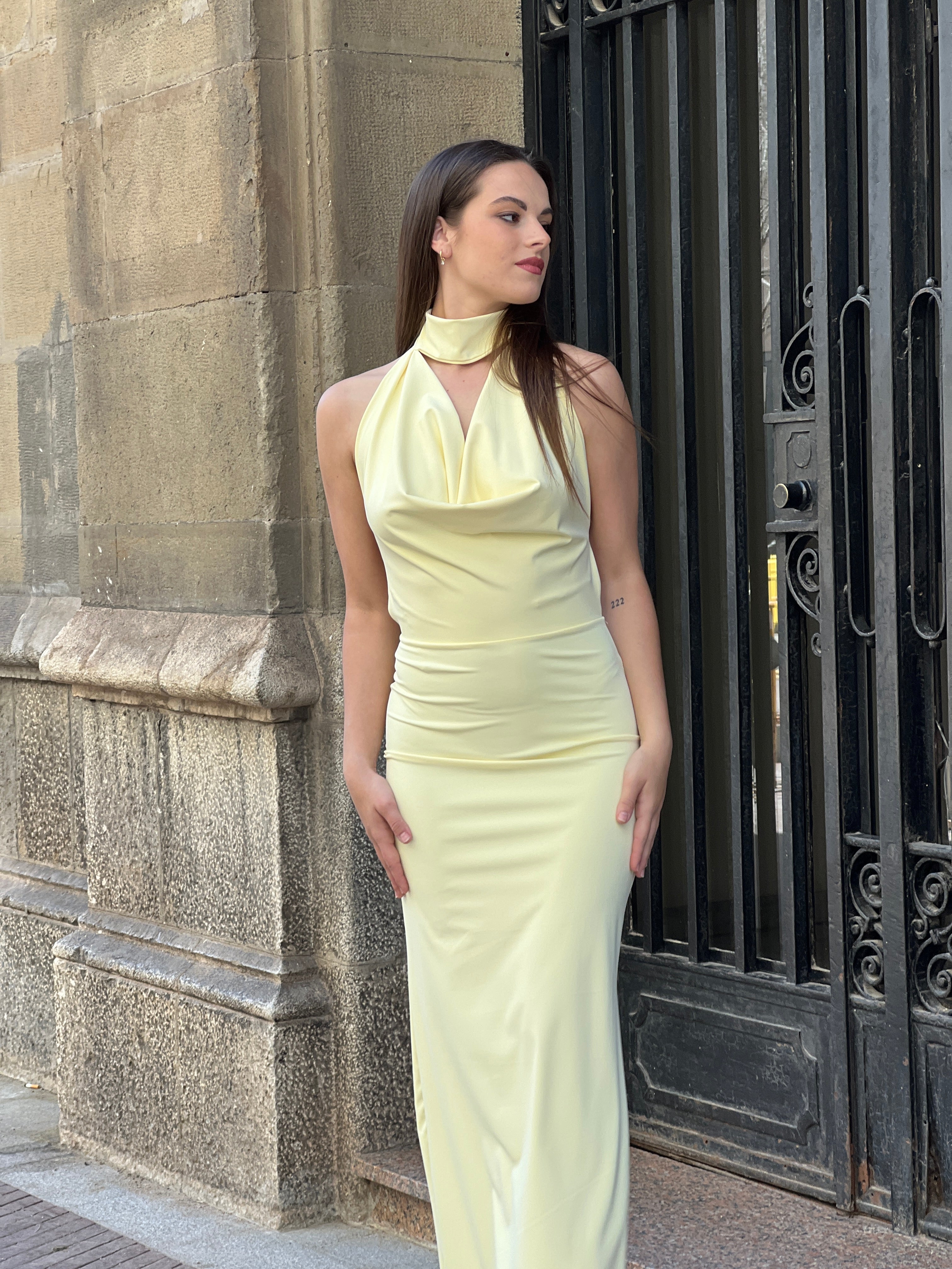 Vestido choker drapeado Alba - Zebra&Maduixa®