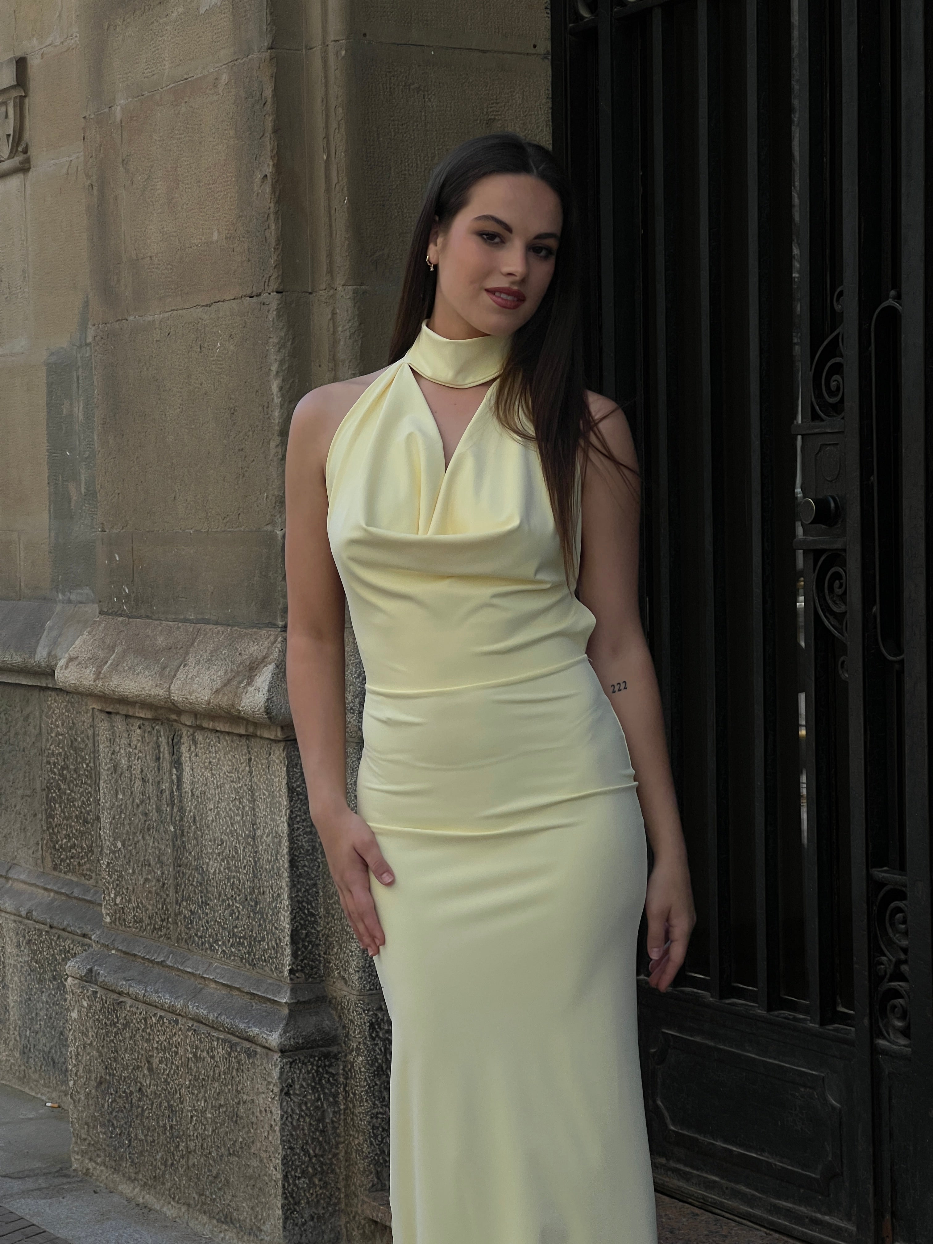 Vestido choker drapeado Alba - Zebra&Maduixa®