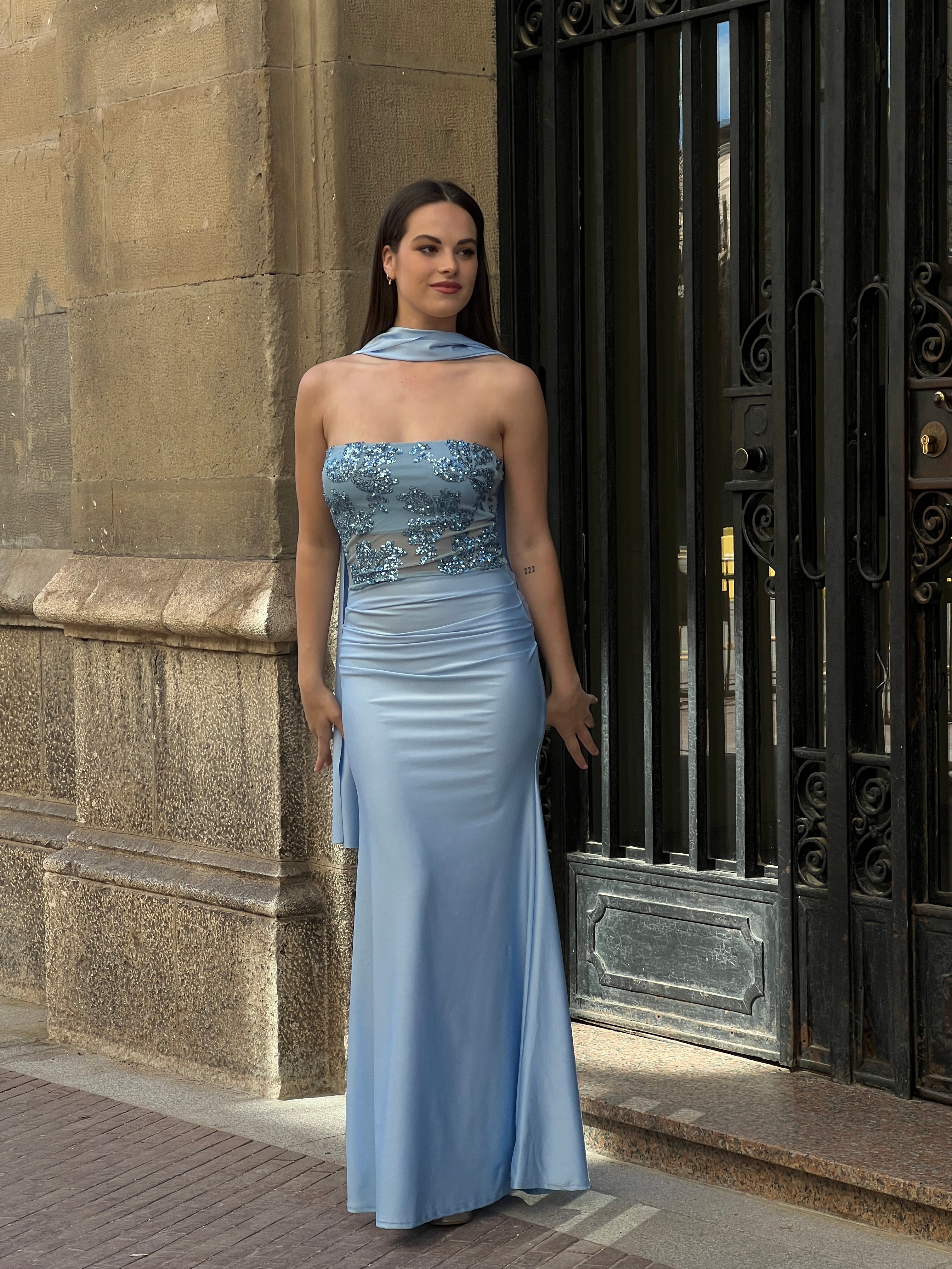 Vestido palabra de honor lentejuela - Zebra&Maduixa®