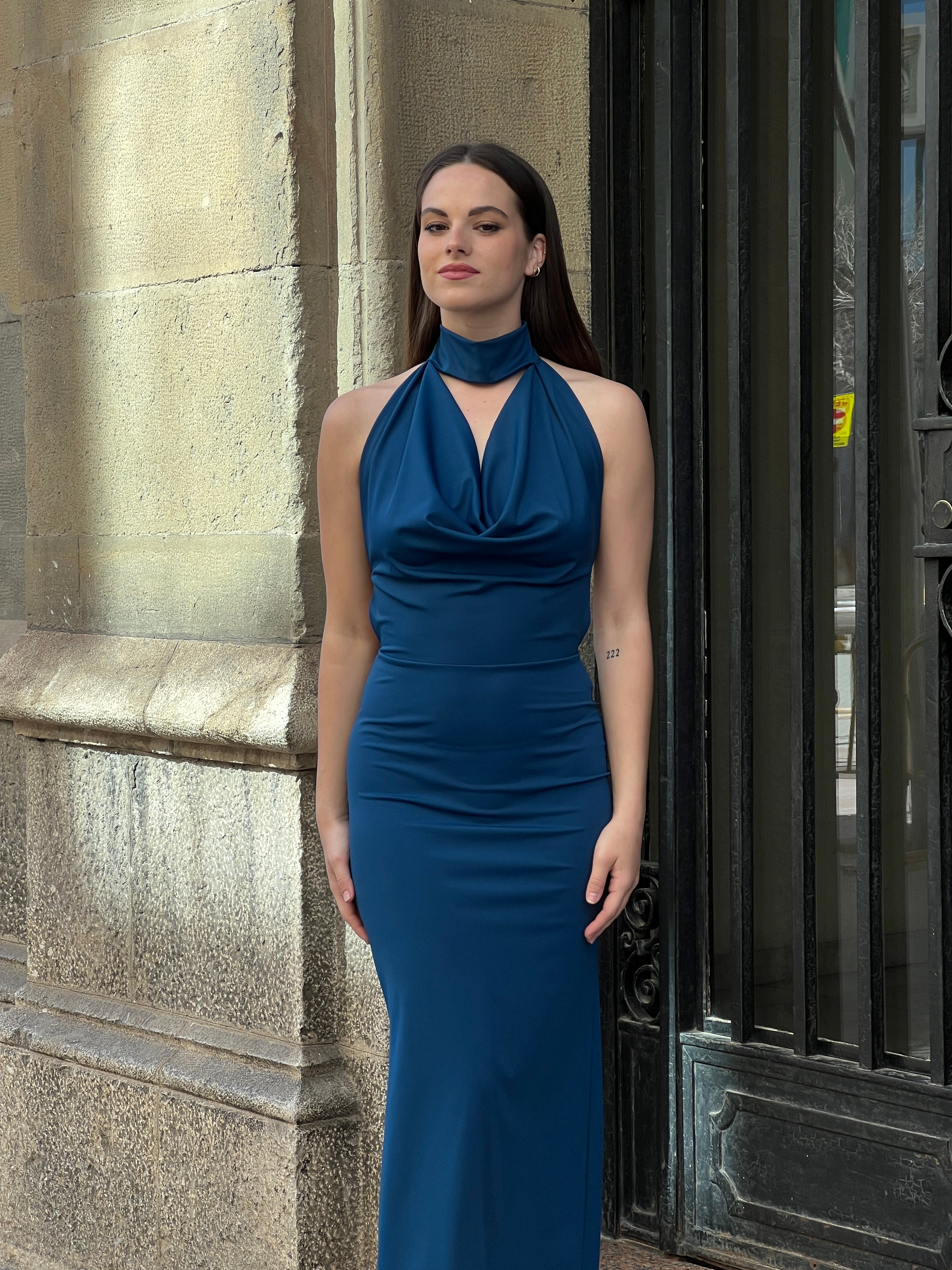 Vestido choker drapeado Alba - Zebra&Maduixa®