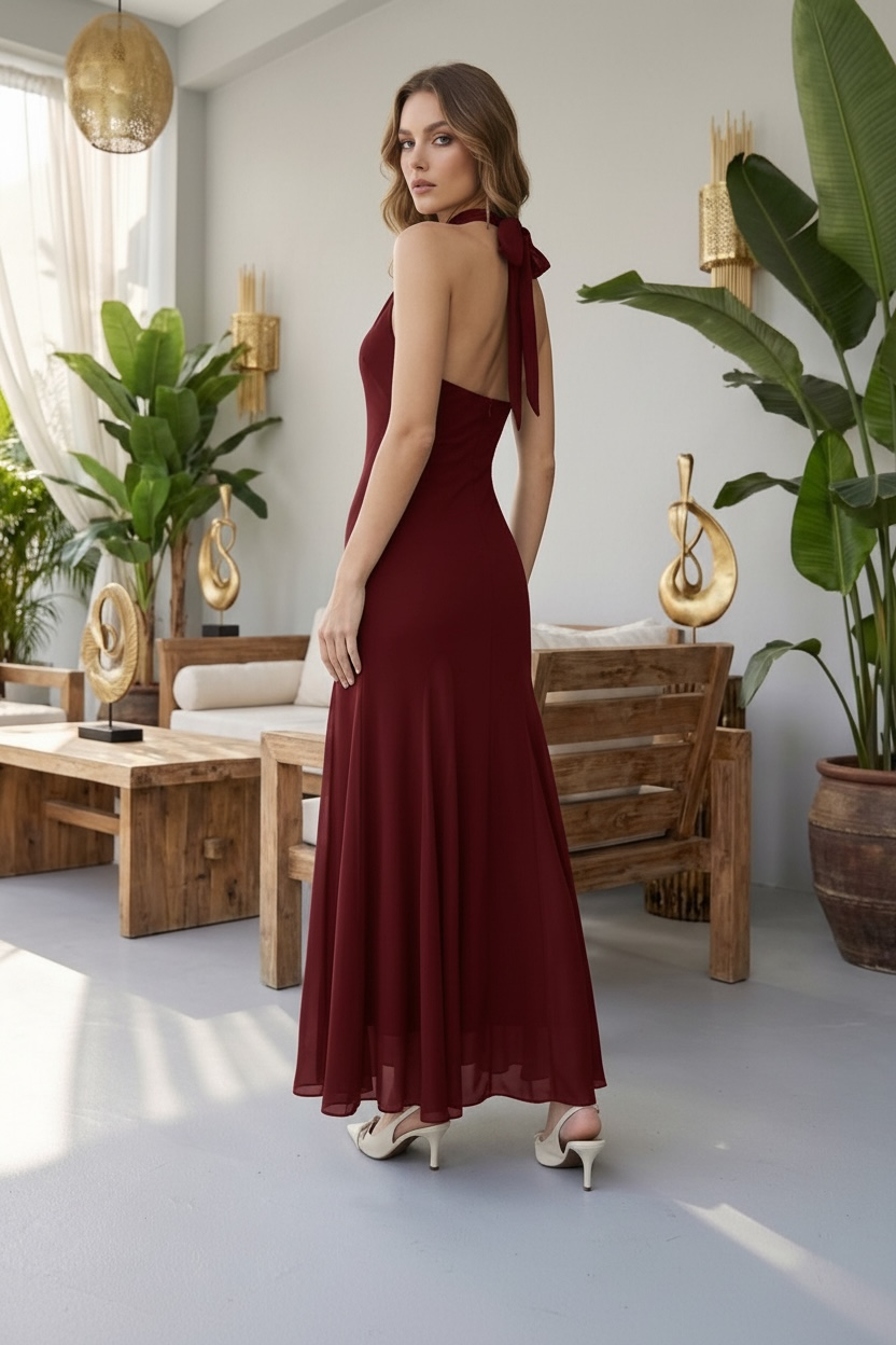 Vestido halter godets - Zebra&Maduixa®