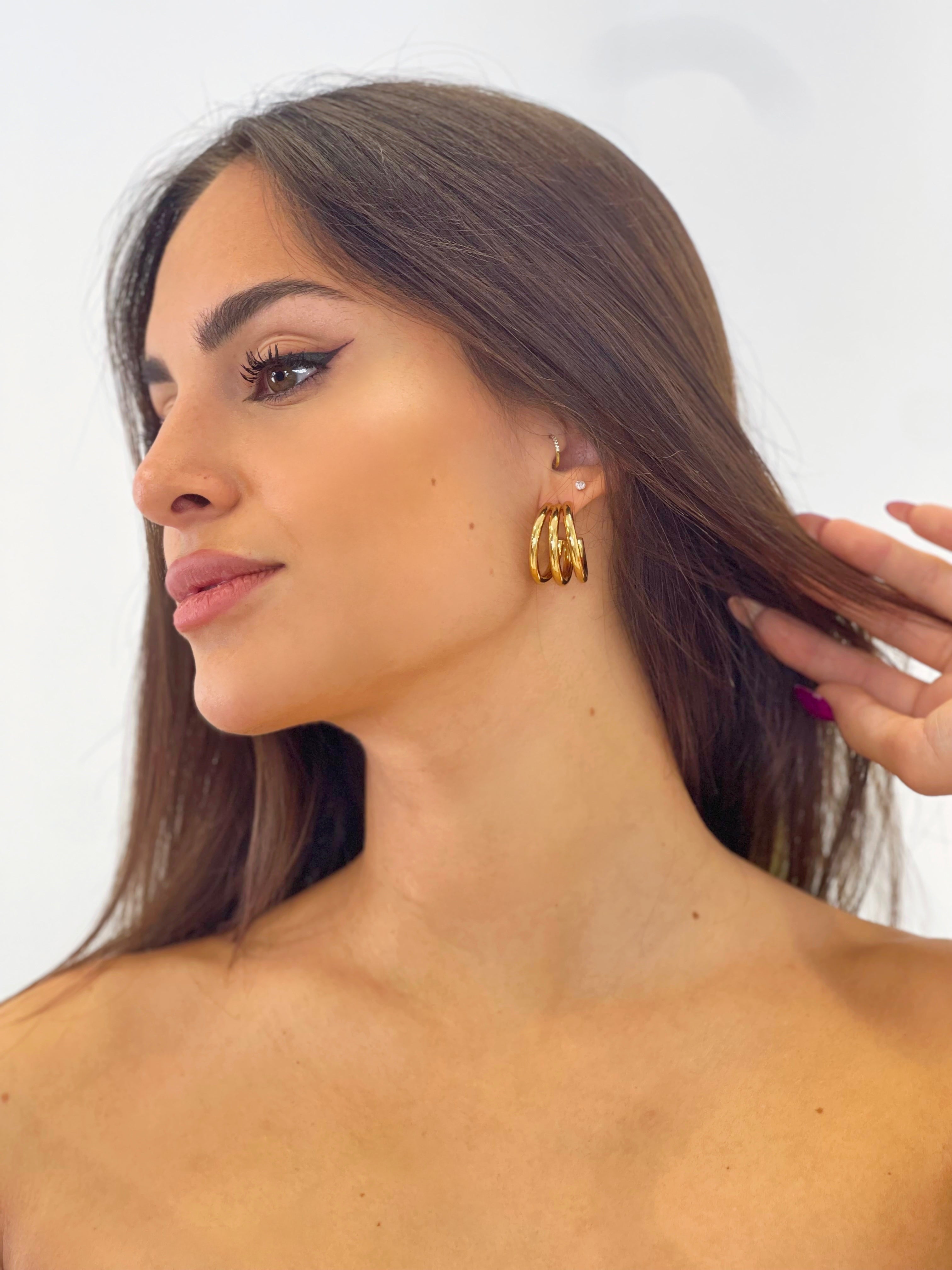 Pendientes triple aros