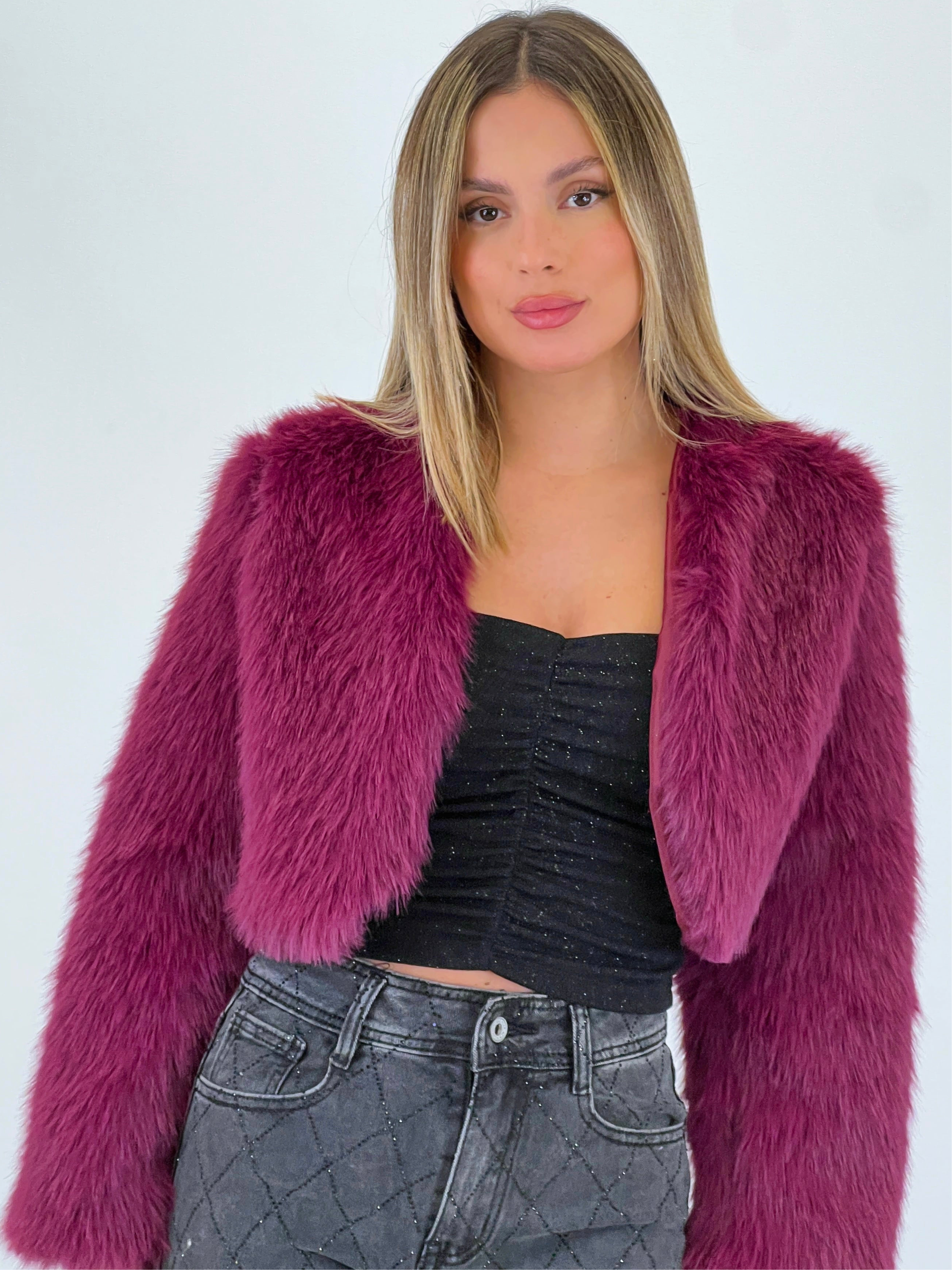 Chaqueta bolero pelo