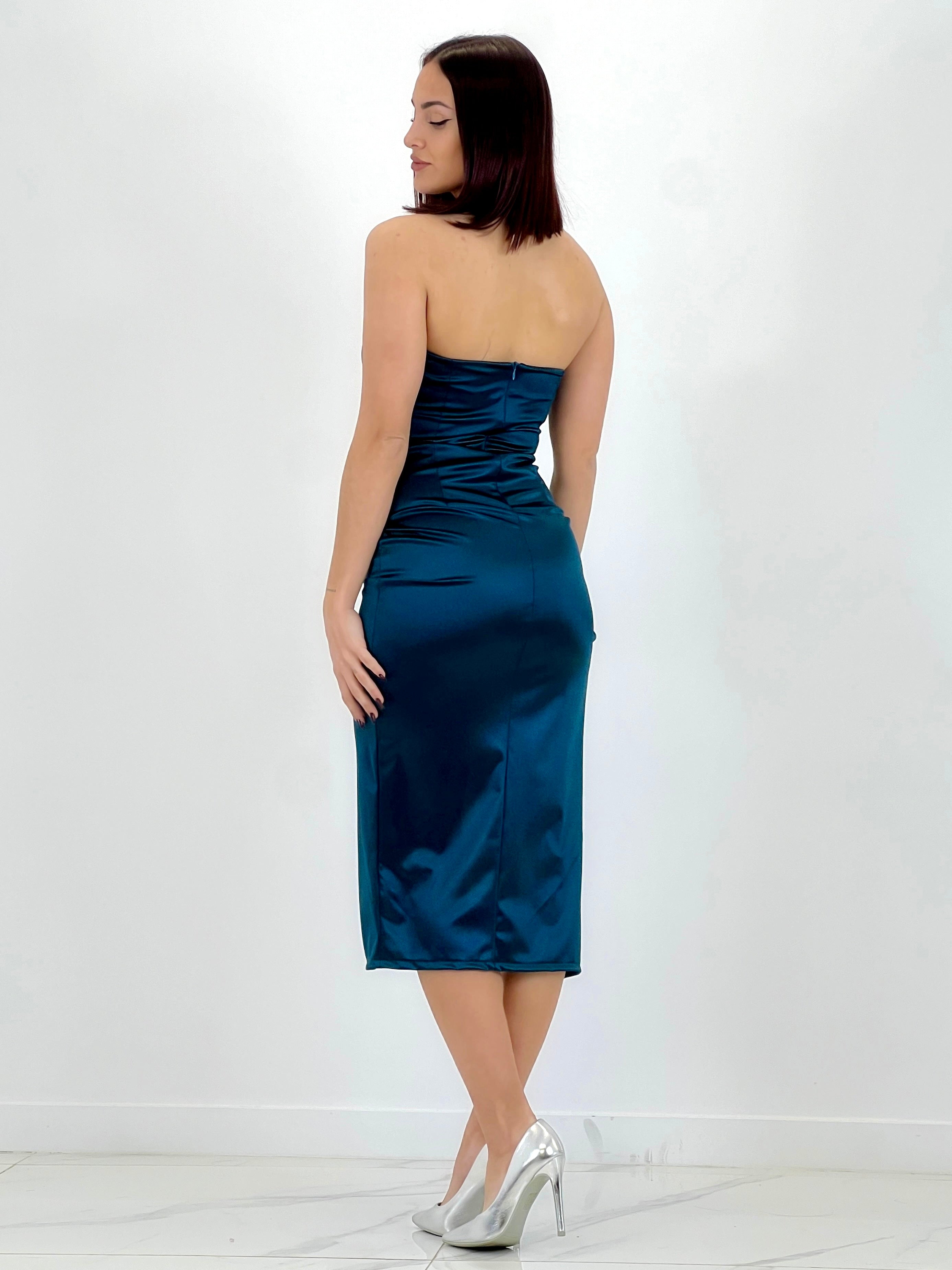 Vestido midi palabra de honor - Zebra&Maduixa®