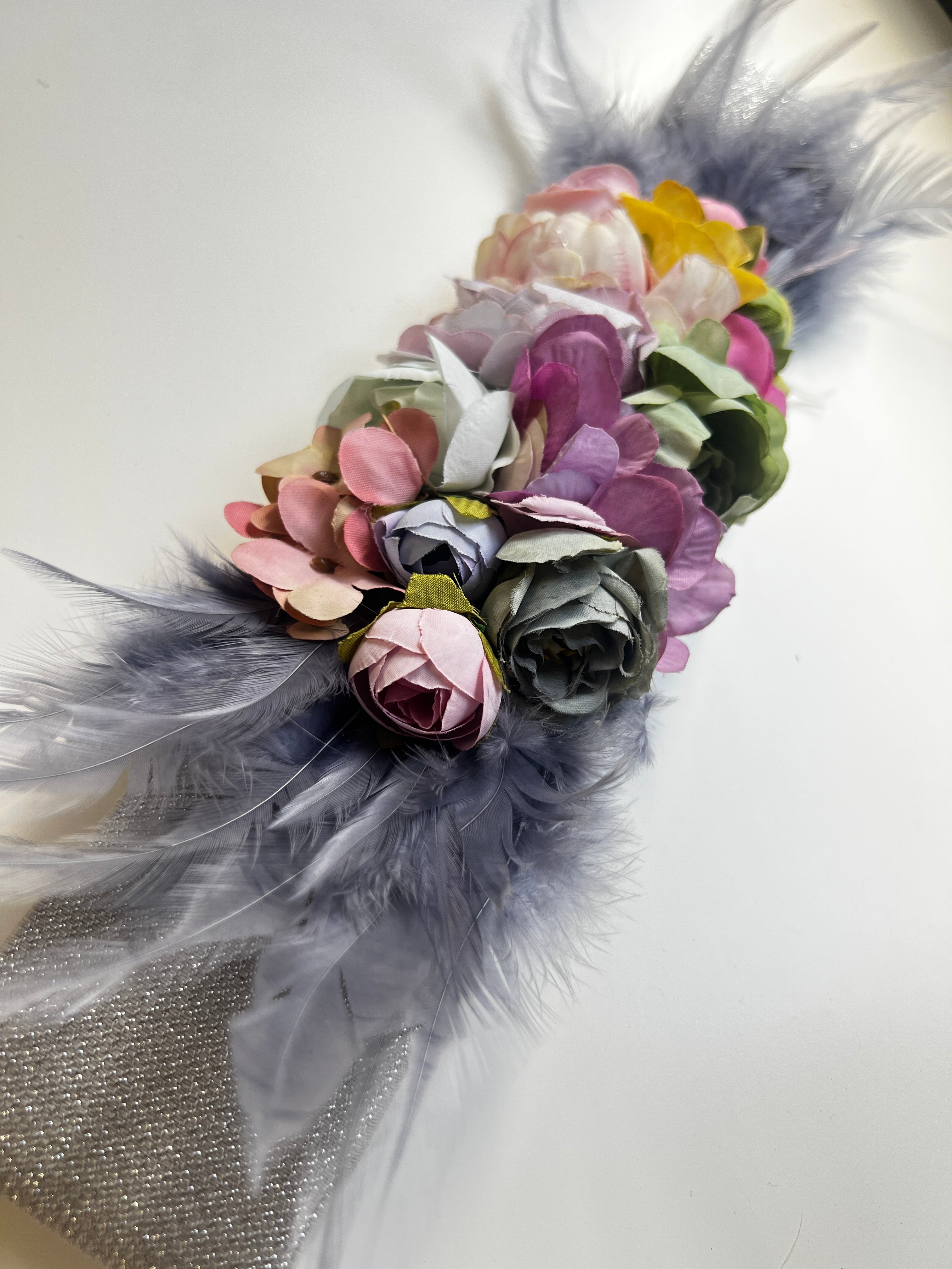 Cinturón floral con plumas goma - Zebra&Maduixa®