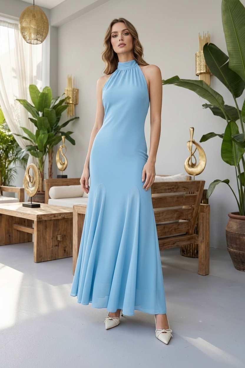 Vestido halter godets - Zebra&Maduixa®