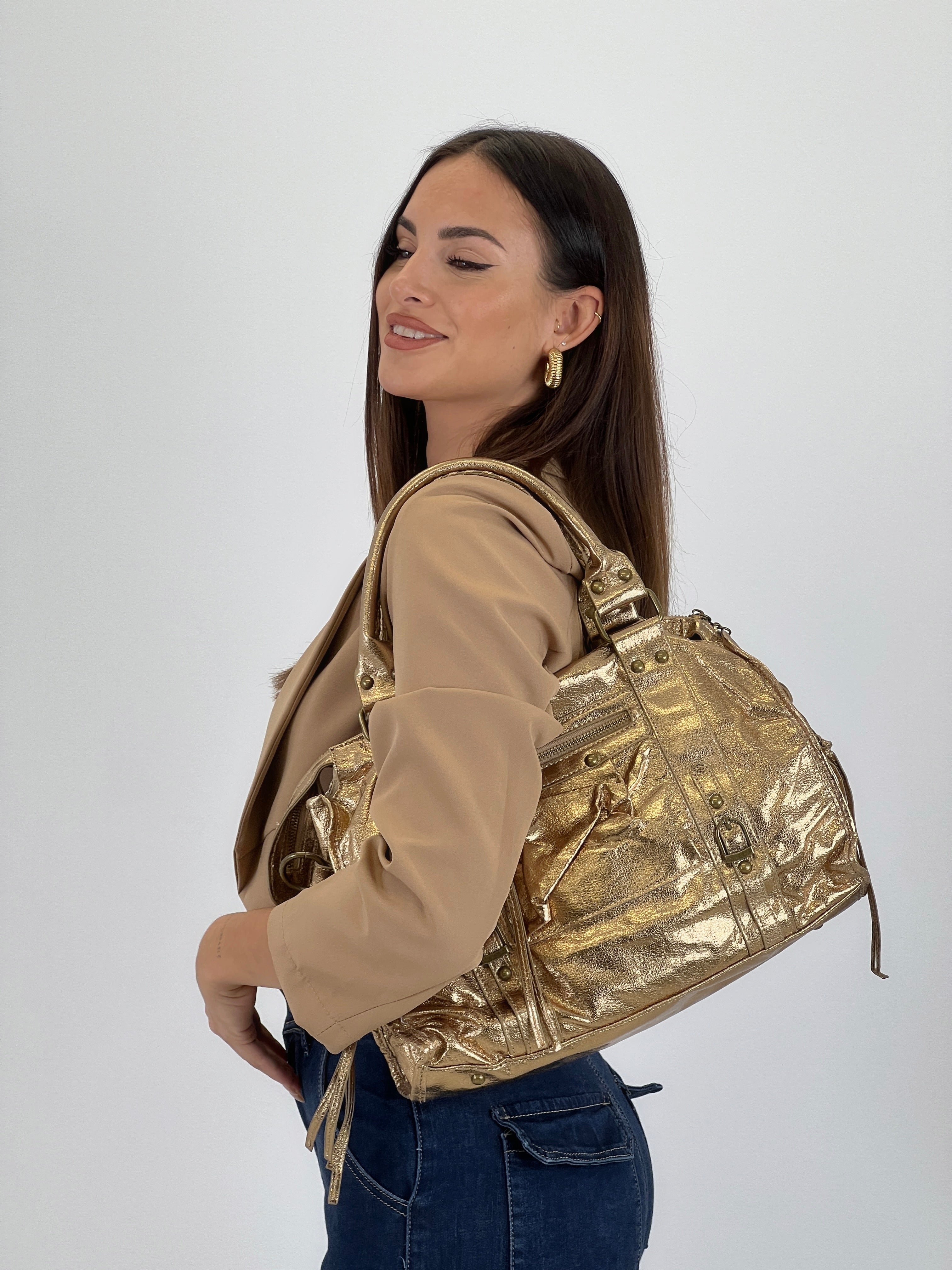 Blazer cropped bolsillos