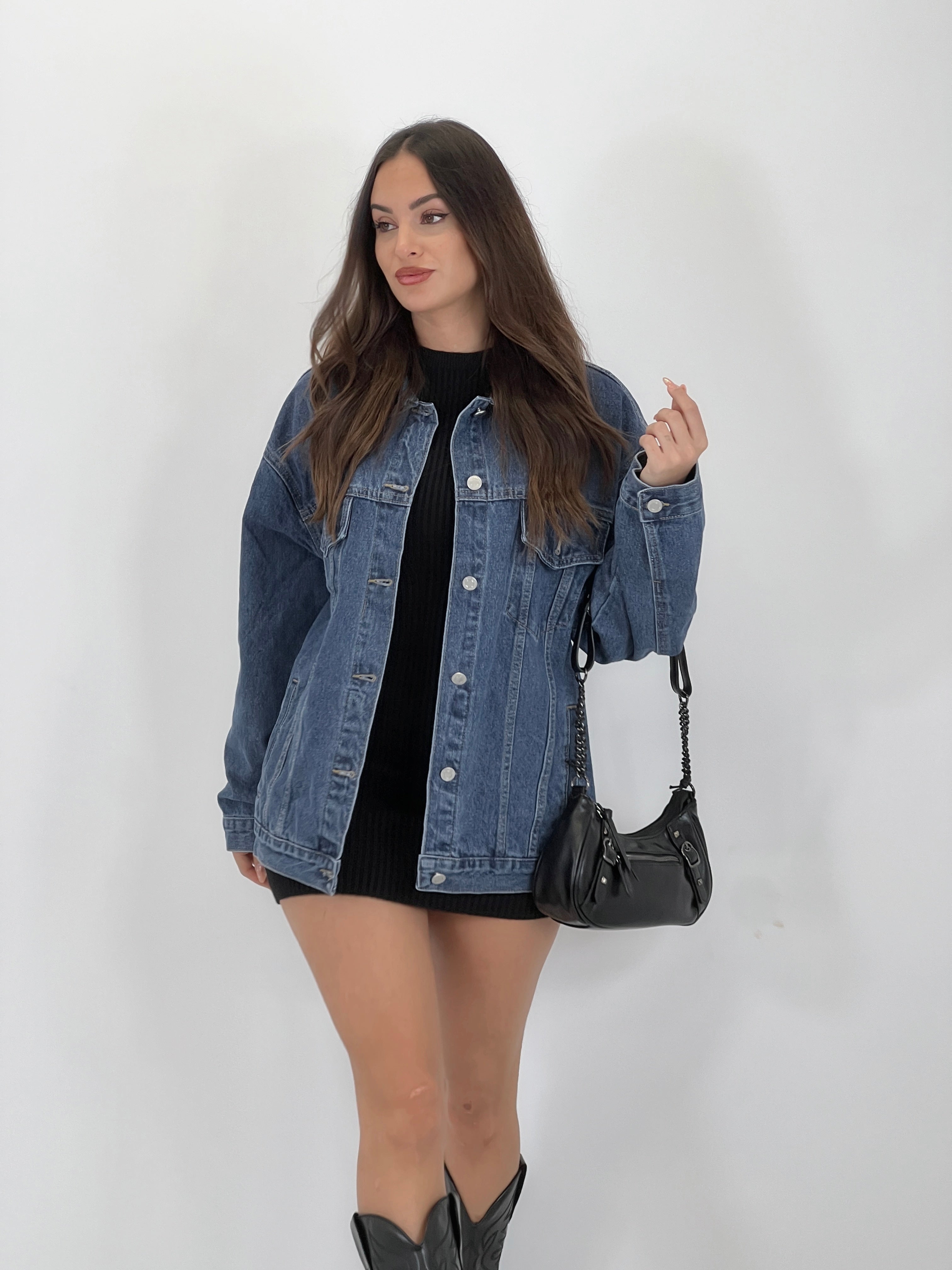 Cazadora denim oversize