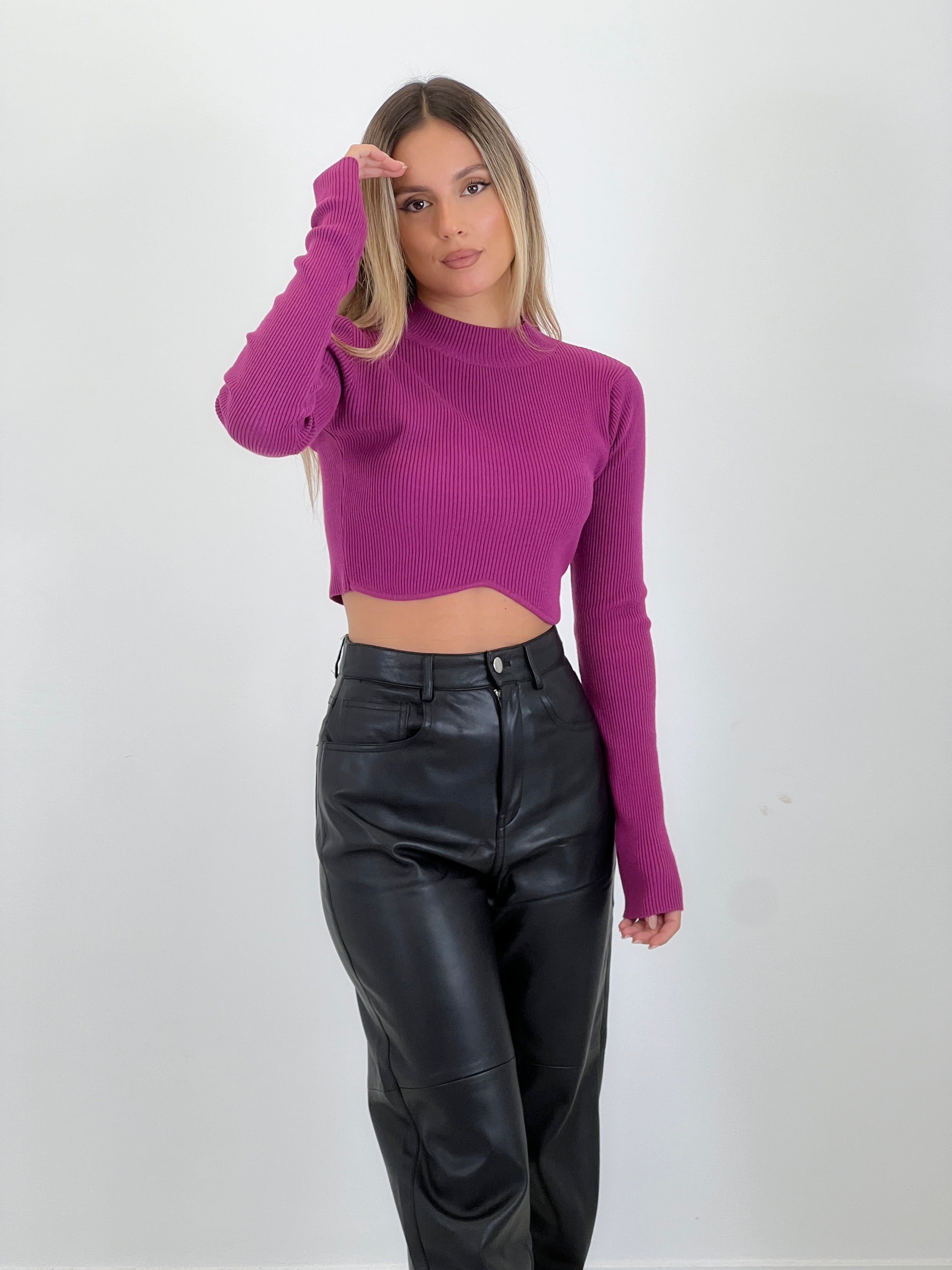 Jersey crop punto fino