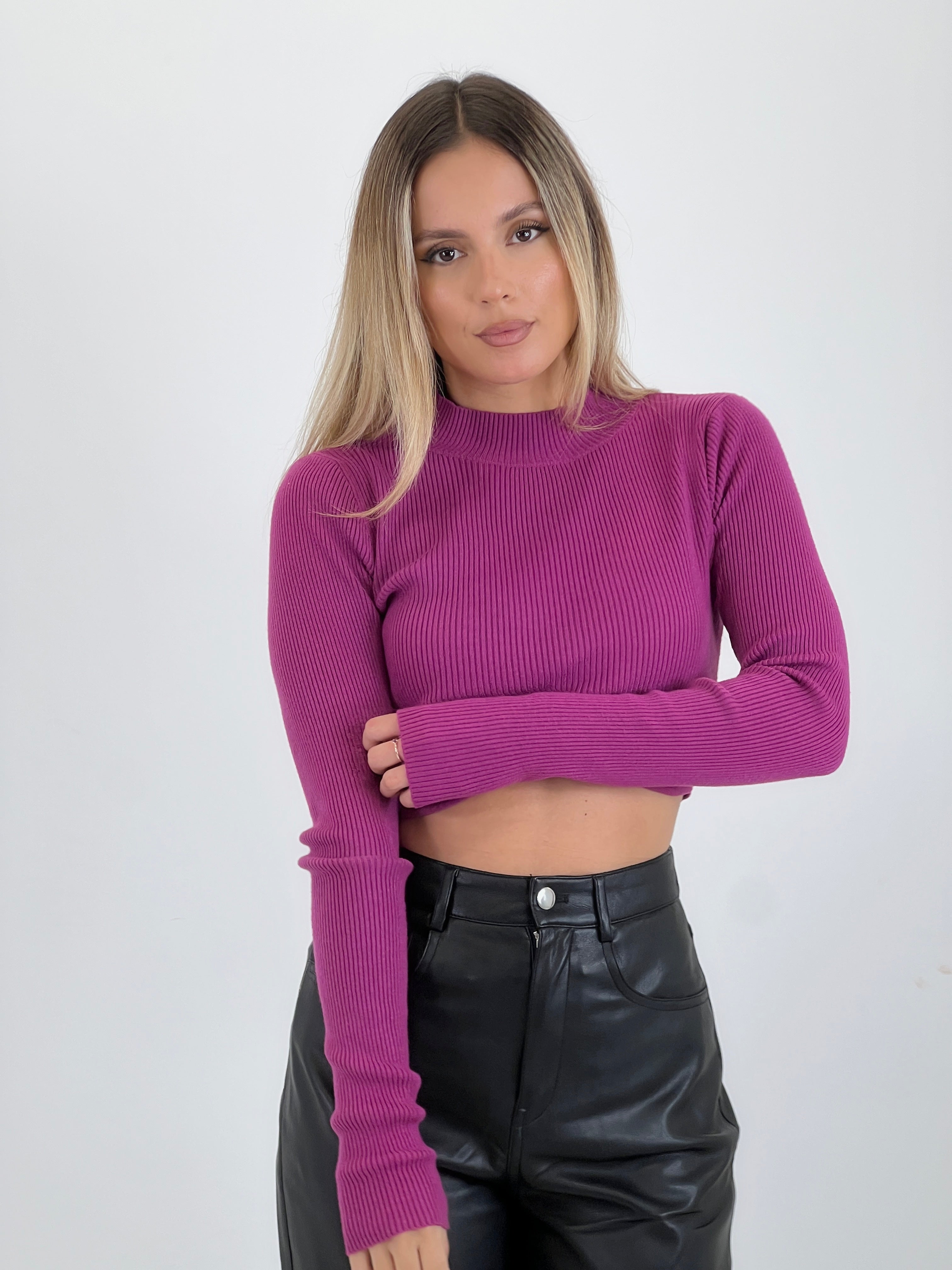 Jersey crop punto fino