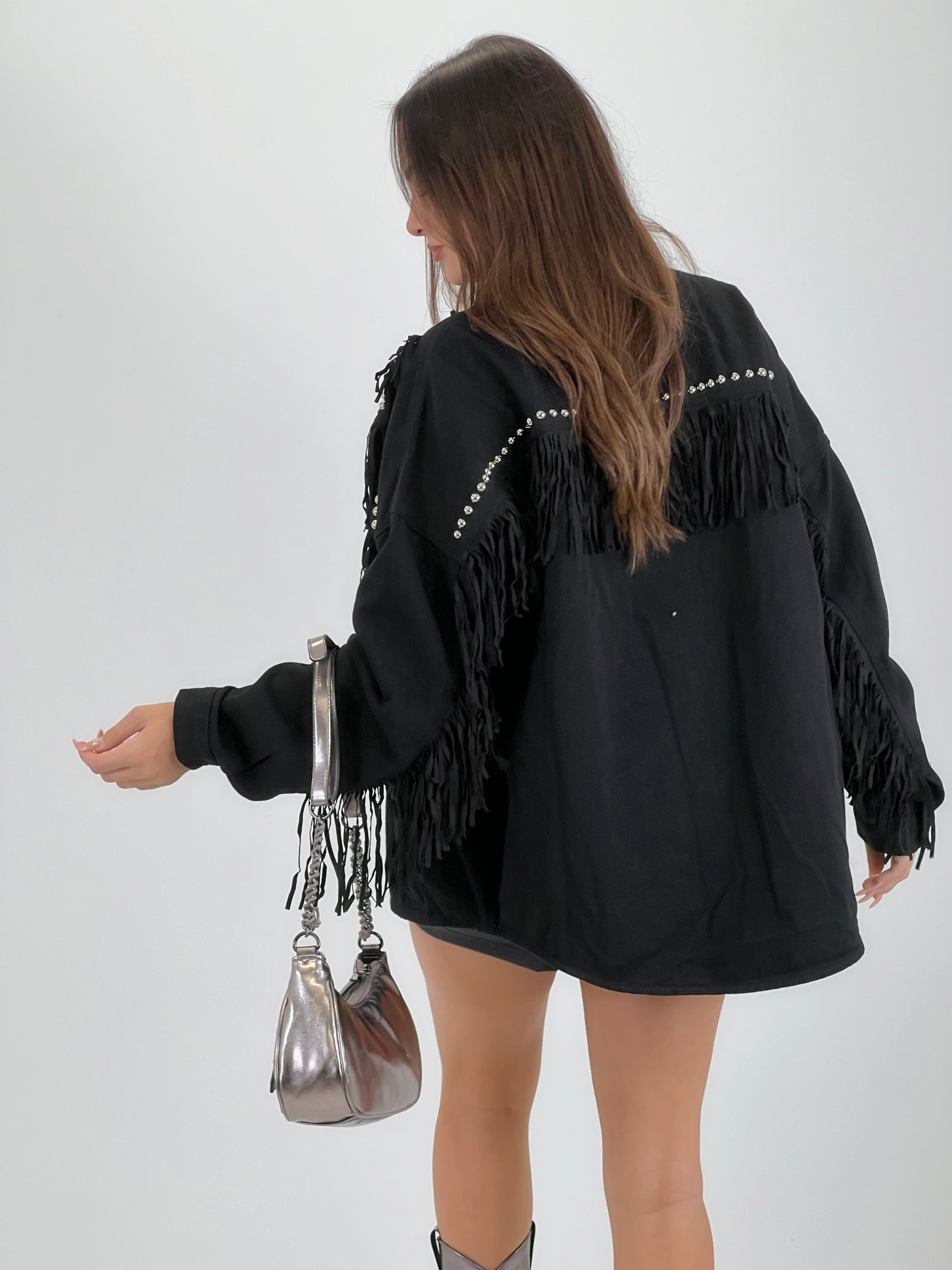 Sobrecamisa denim tachuelas