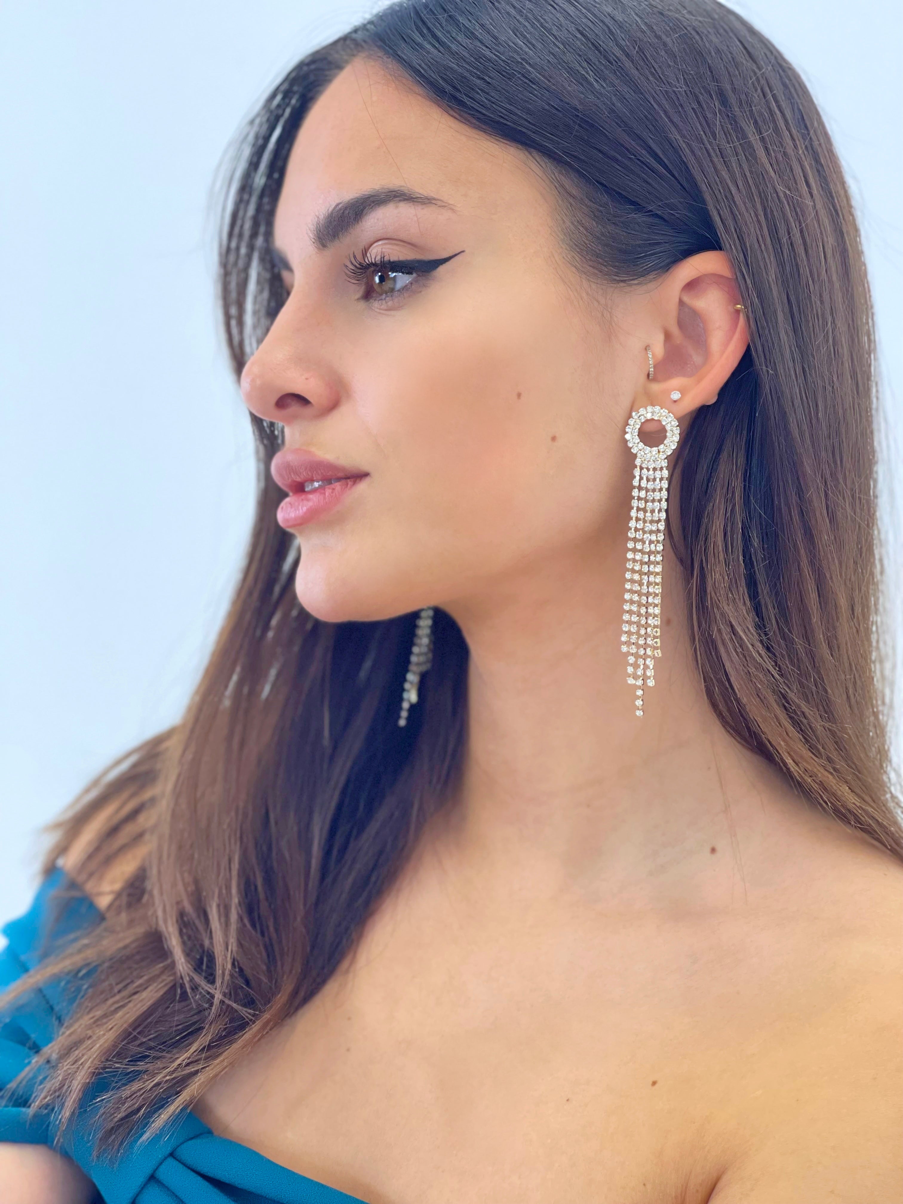 Pendientes circulo pedrería