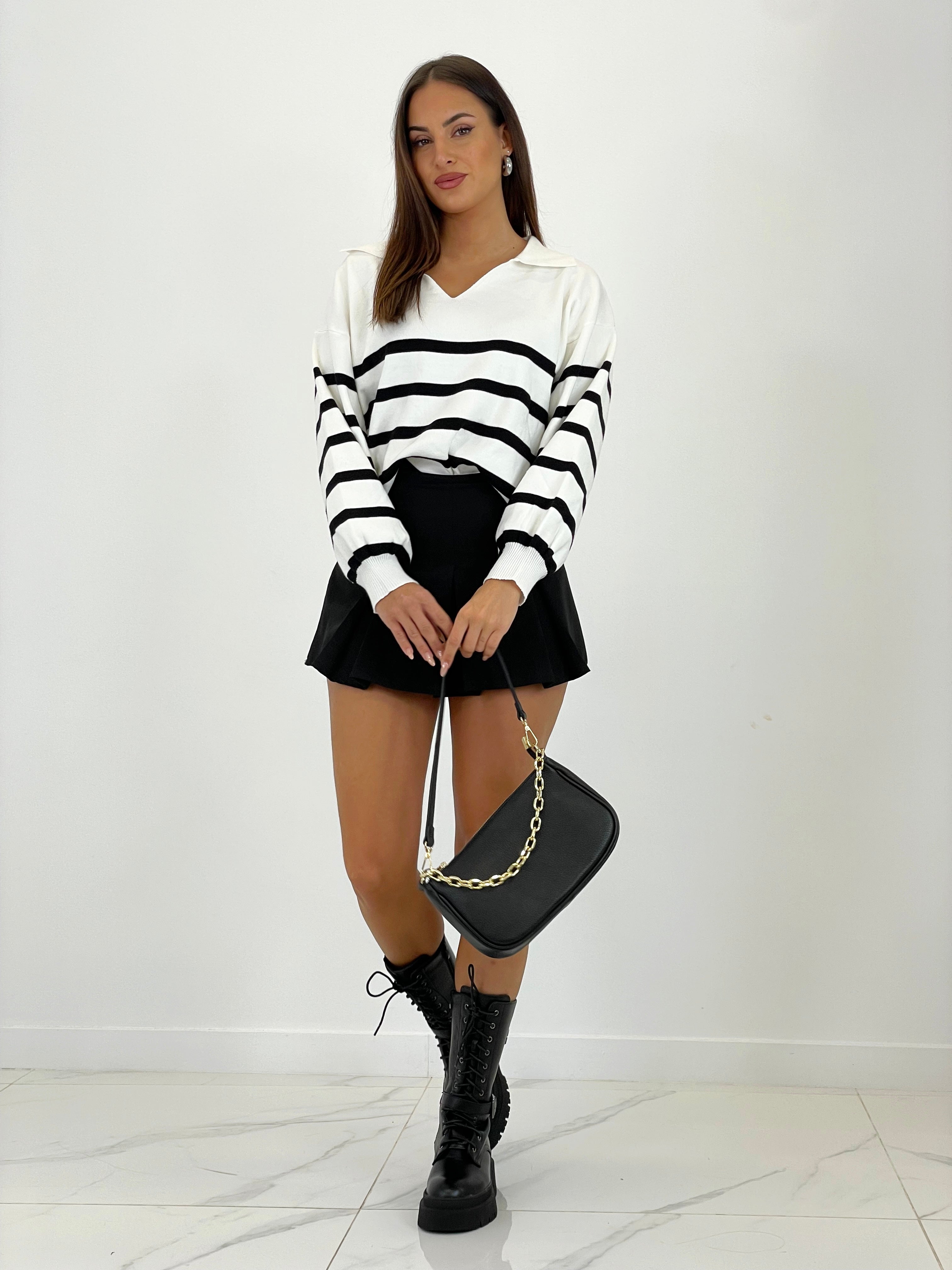 Jersey rayas cuello solapas