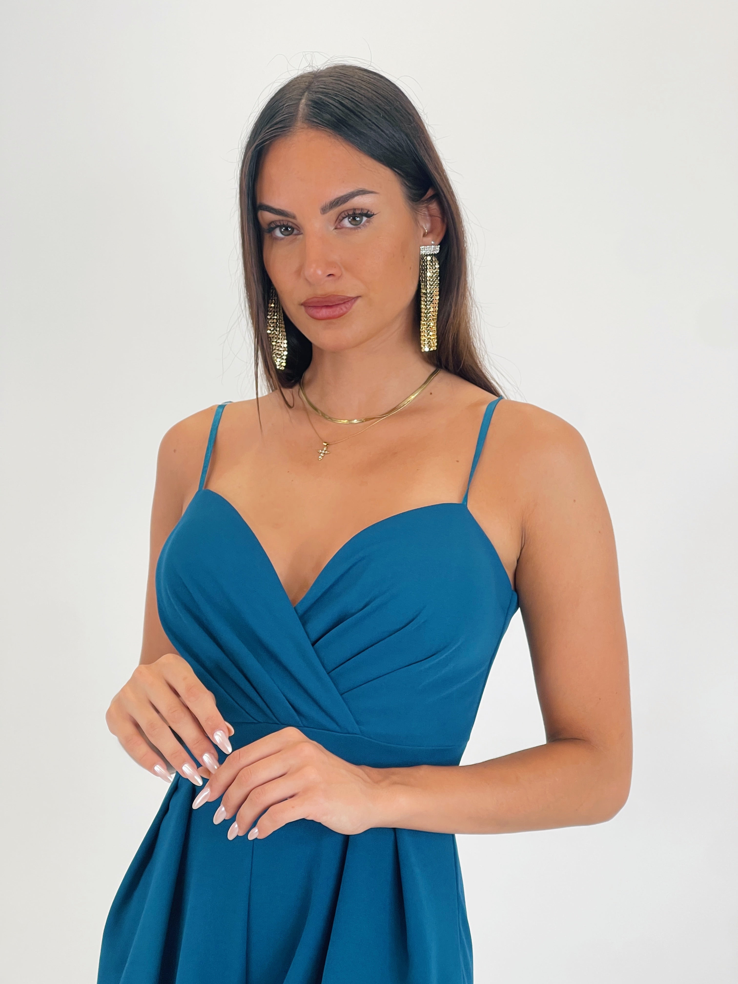 Pendientes cortina pedrería