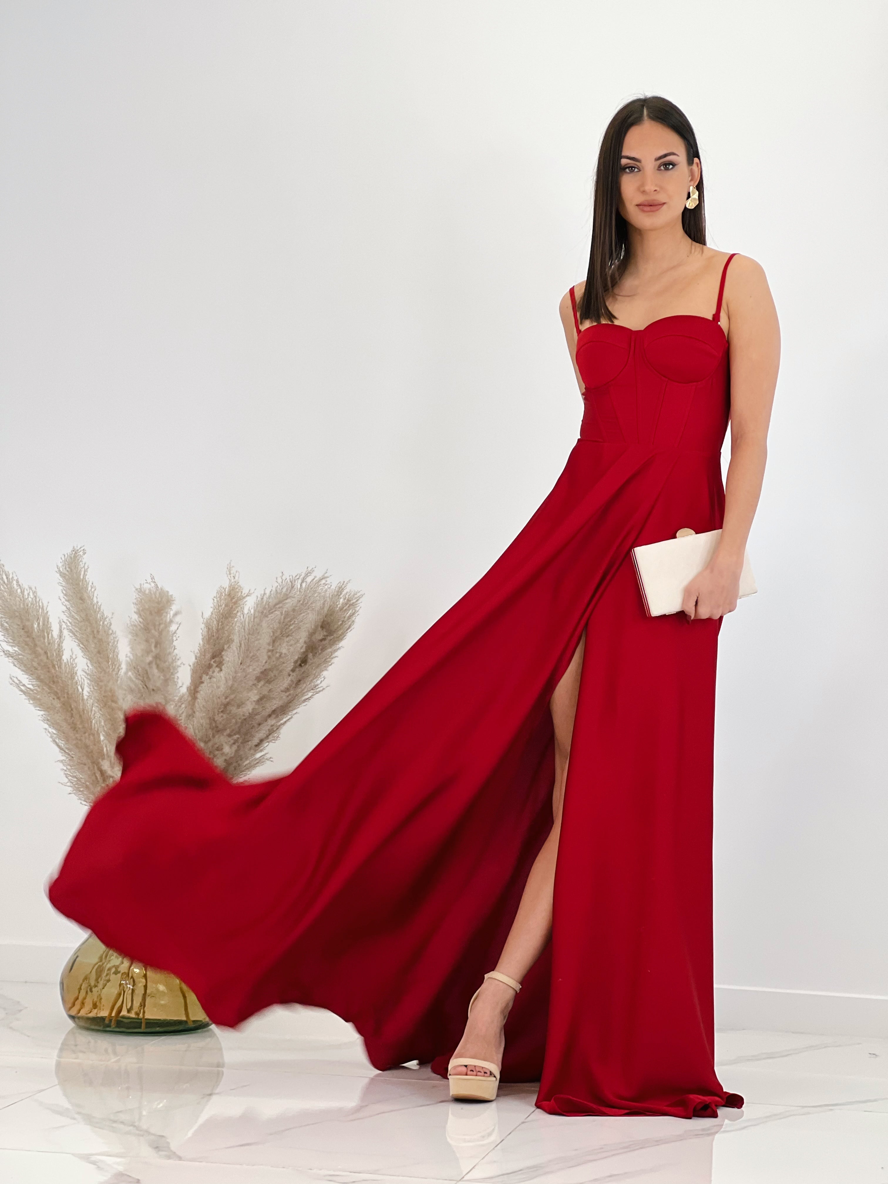 Vestido corsé raso Sarah